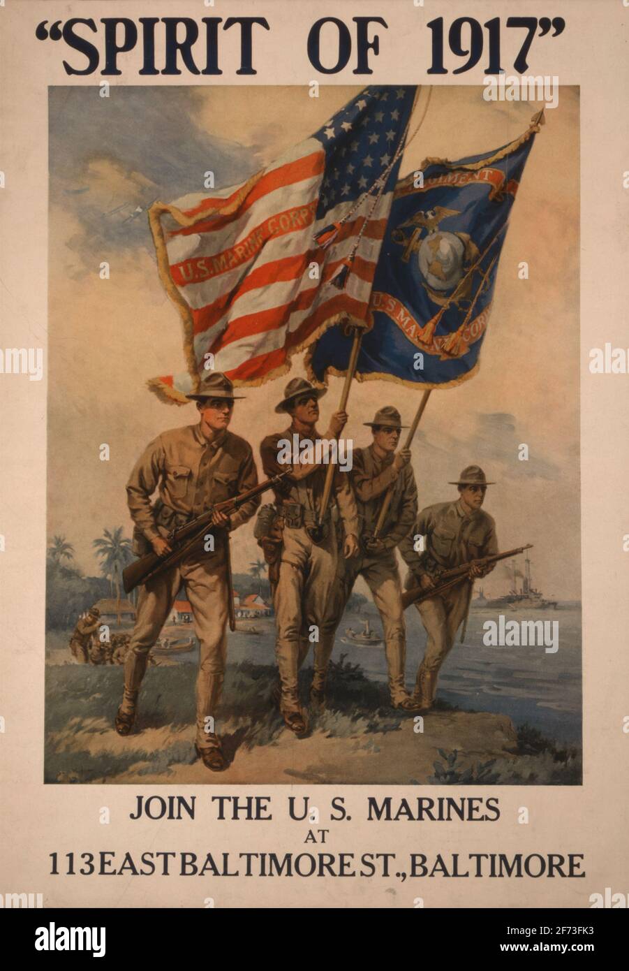 Ein klassisches amerikanisches Plakat für die Rekrutierung der US-Marine aus dem 2. Weltkrieg Stockfoto