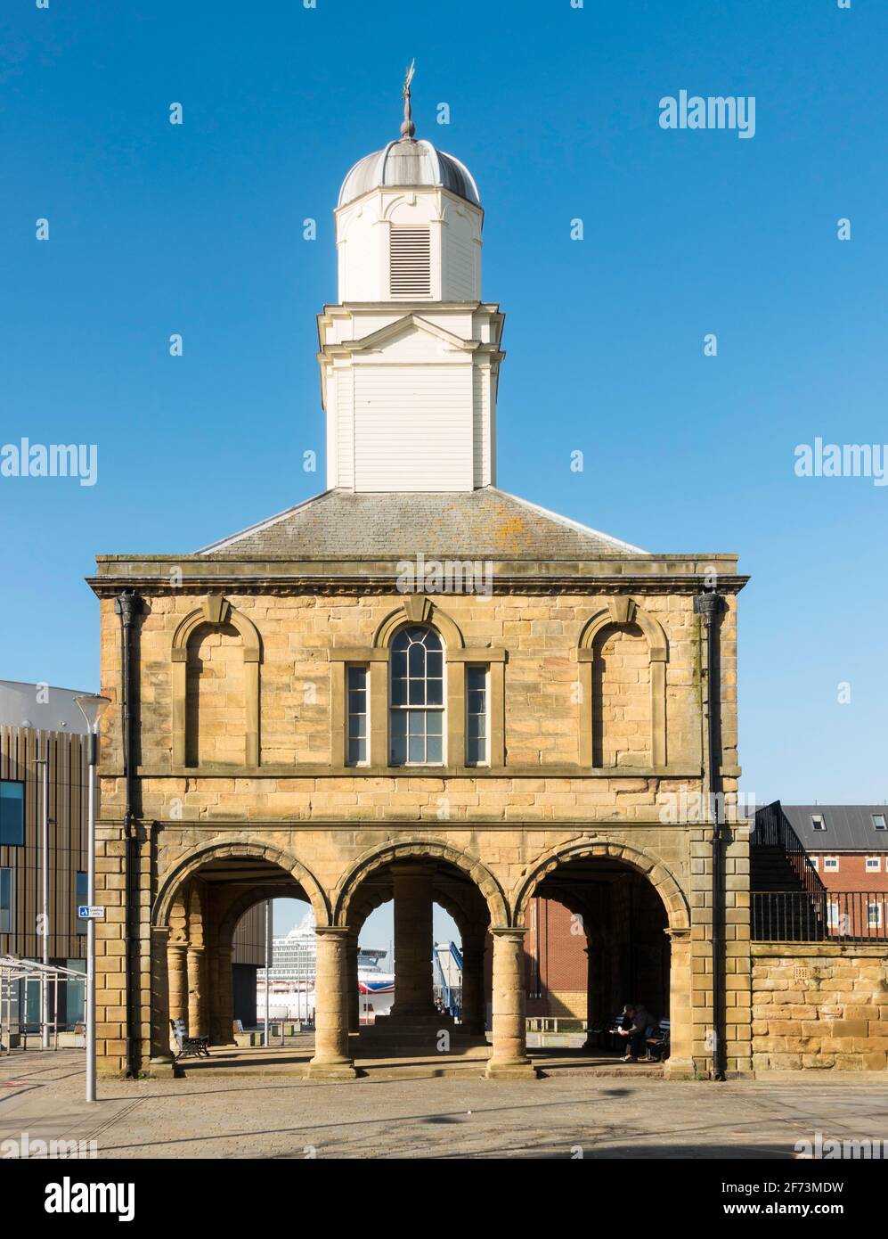 Das alte Rathaus in South Shields Marketplace, Nordostengland, Großbritannien Stockfoto