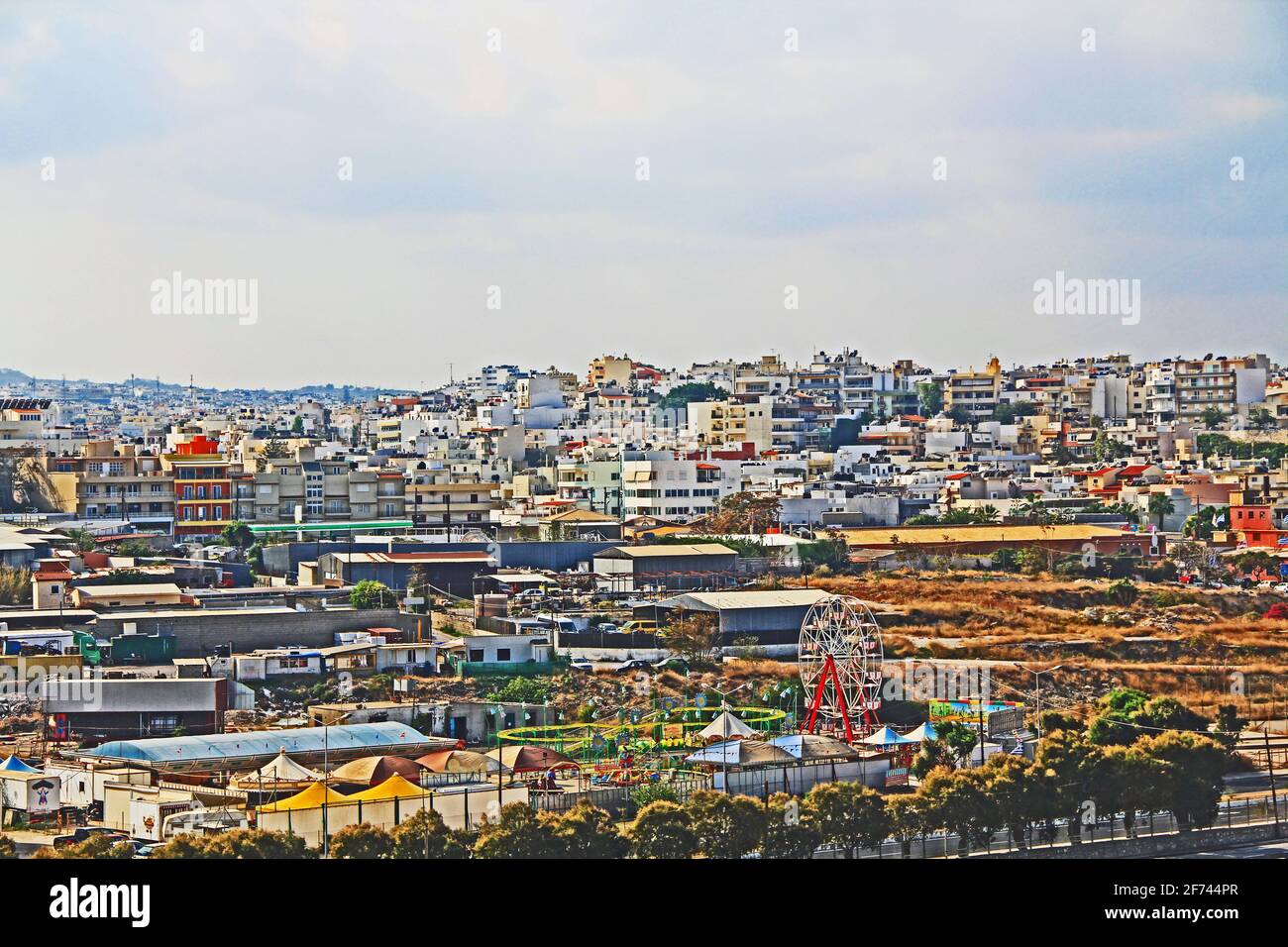 Stadtbild Landschaft von Heraklion, Kreta, Griechenland Stockfoto