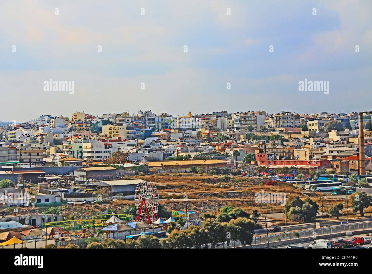 Stadtbild Landschaft von Heraklion, Kreta, Griechenland Stockfoto
