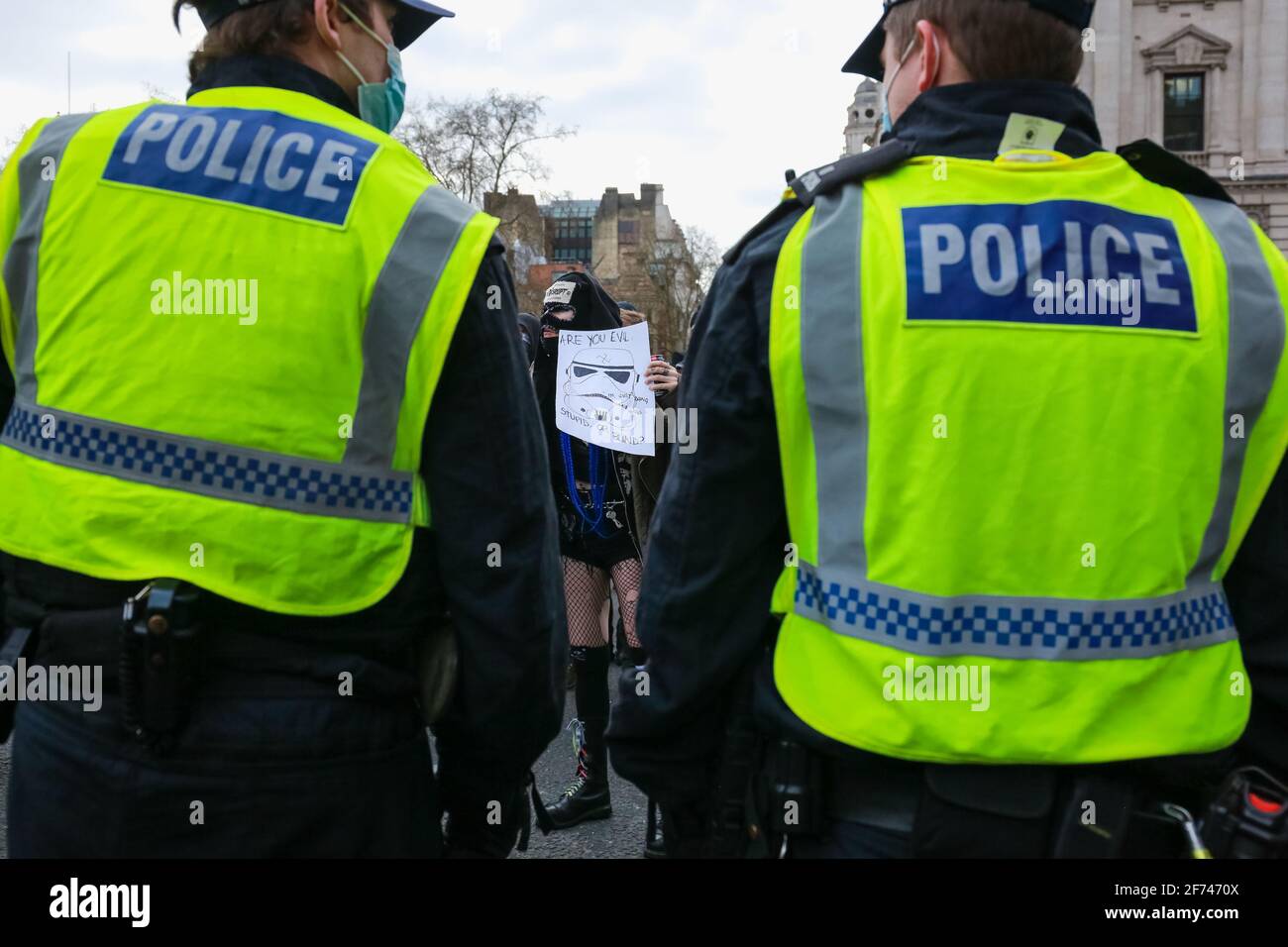 London, Großbritannien. 03. April 2021. 'Tötet den Gesetzentwurf' Protest auf dem Parliament Square. Quelle: Waldemar Sikora Stockfoto