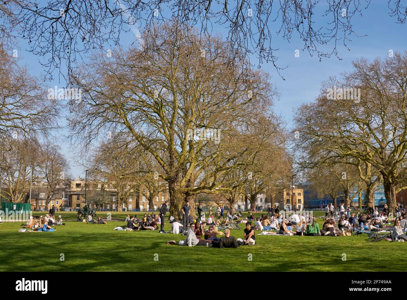 london Fields ostern 2021 Stockfoto