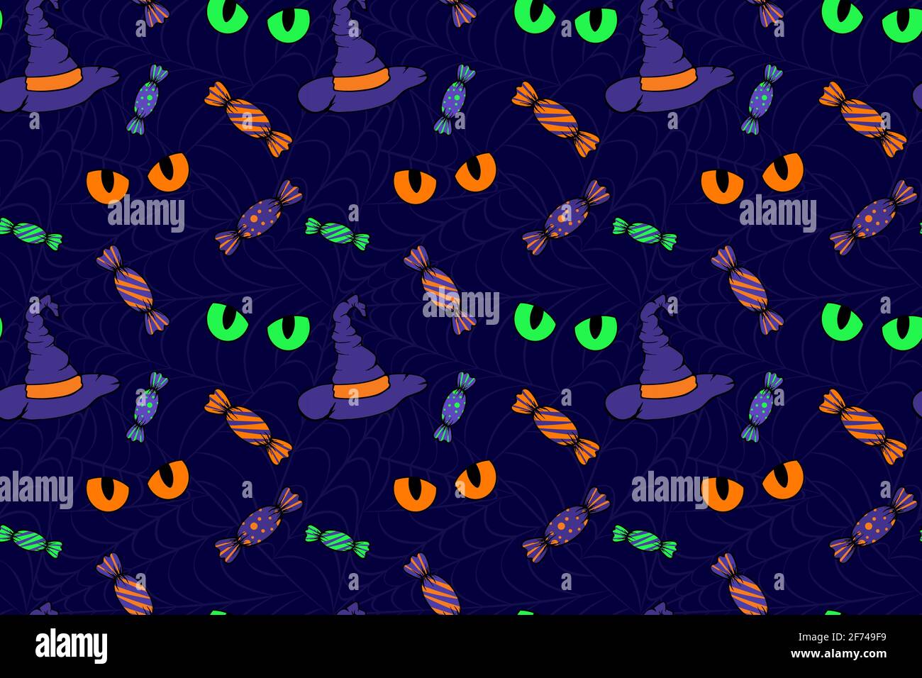 Niedliches halloween Nahtloses Muster Stock Vektor