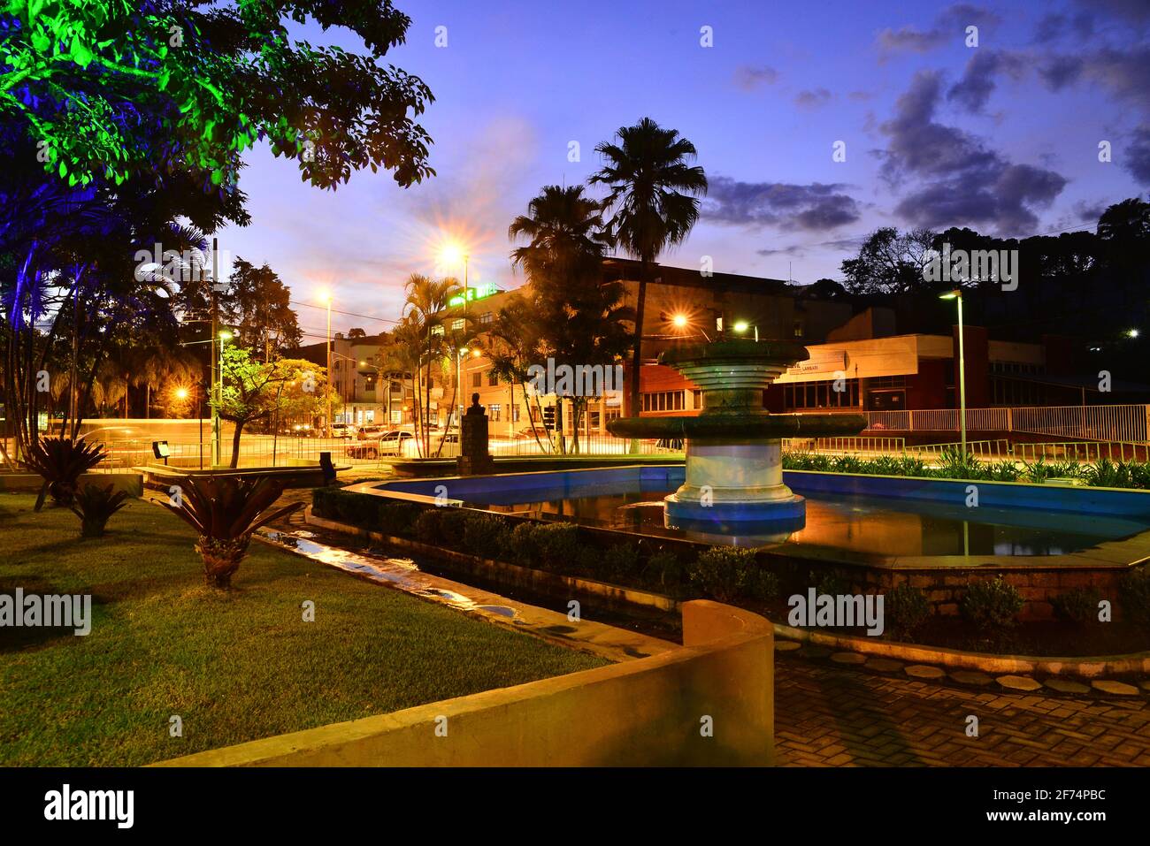 Lambari Stadt in Minas Gerais Estate, ein Ort berühmt durch sein Mineralwasser und ein beliebtes Ziel für Touristen, Brasilien Stockfoto