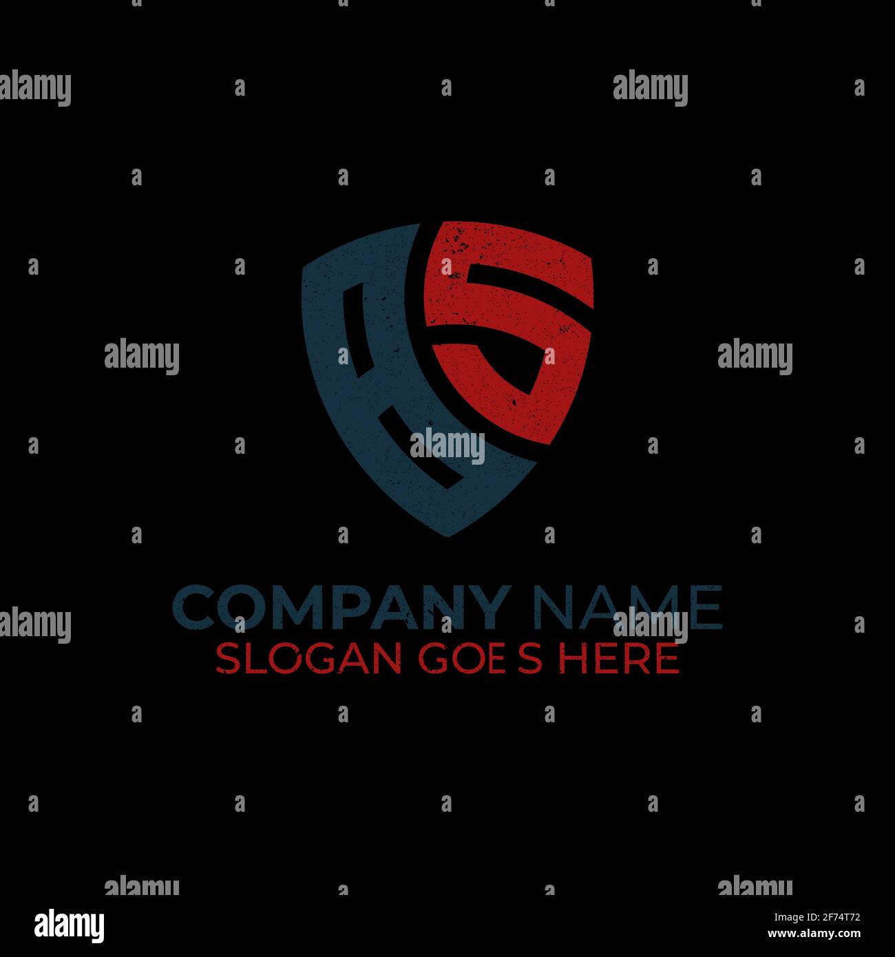BS Buchstabenname Logo Designs mit Grunge Stil, SB Buchstabenname vintage Logo Design Vorlage Stock Vektor