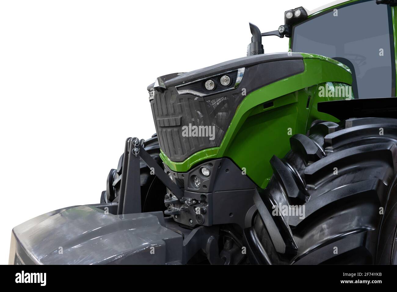 Isolierter landwirtschaftlicher Traktor. Hochwertige Fotos Stockfoto