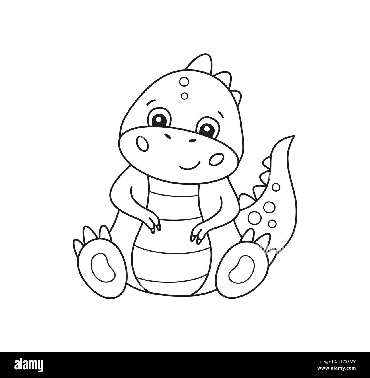 Niedliche kleine Dinosaurier für Kind zum Ausmalen. Kinder Puzzle-Spiel  Stock-Vektorgrafik - Alamy