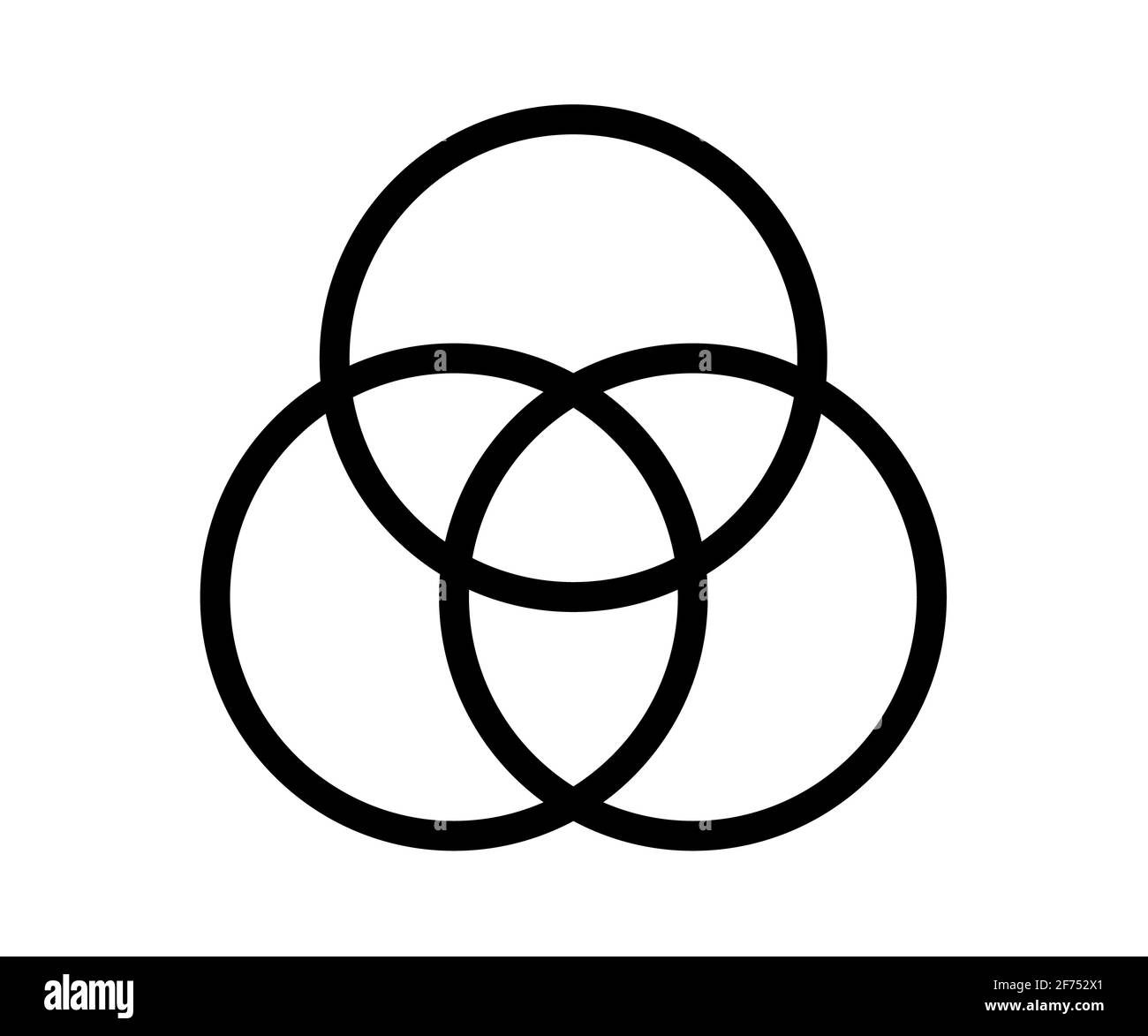 Theorie der Farbkombination einzelnes isoliertes Symbol mit Vektor des Umrissstils Abbildung Stockfoto