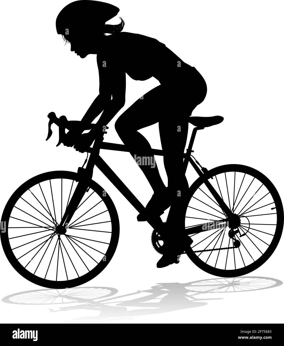Radsport Ikone Radrennfahrer Silhouette Oder Radfahrer Fahrrad