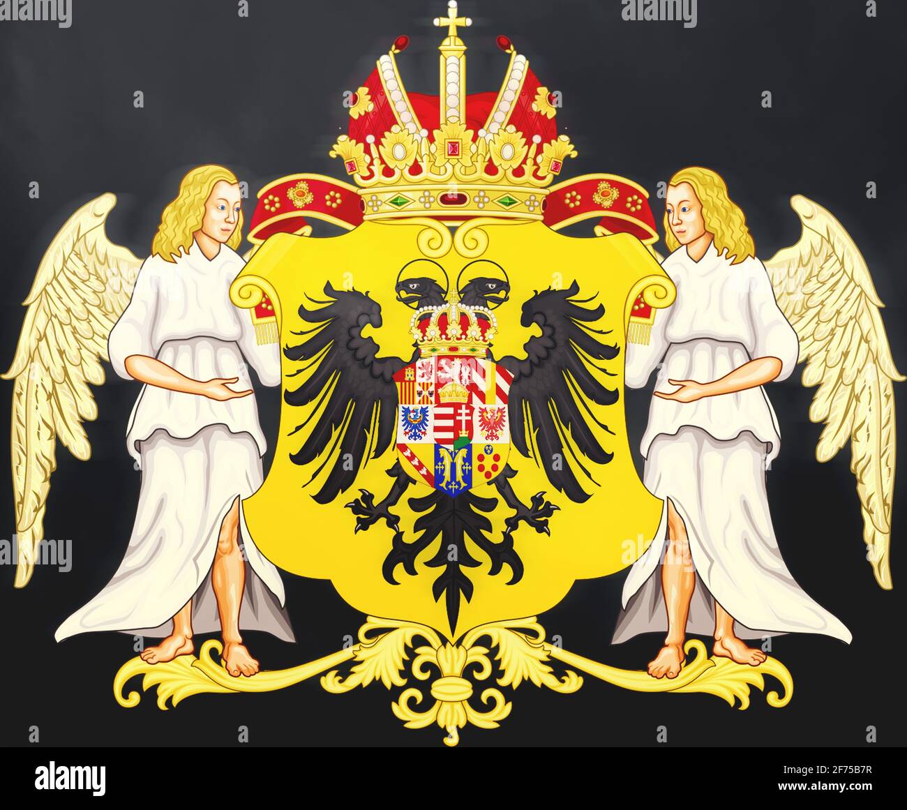 Wappen des Heiligen Römischen Reiches Stockfoto