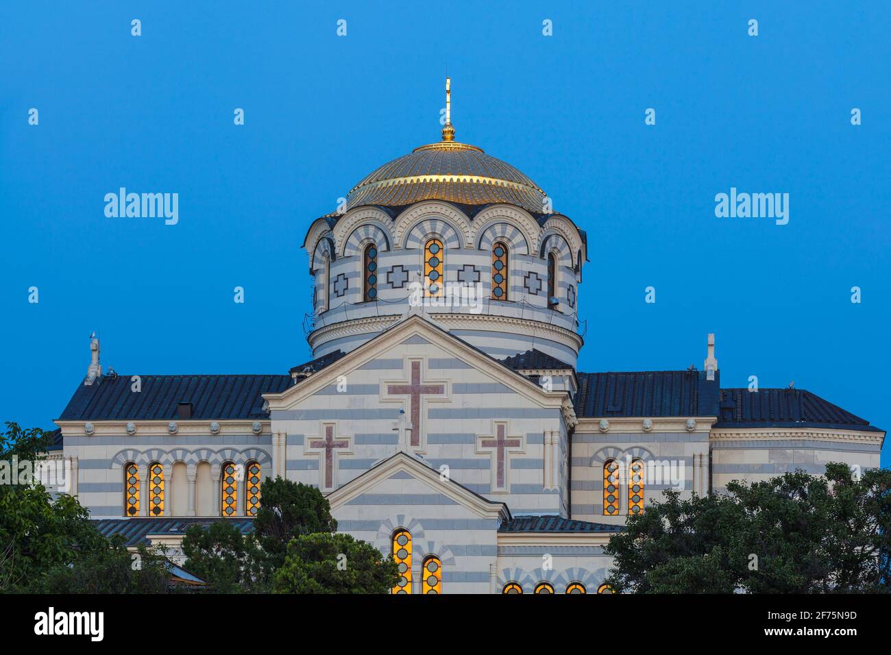 Ukraine, Krim, Sewastopol, Antike Stadt Chersoness, St. Vladimir's Kathedrale Stockfoto