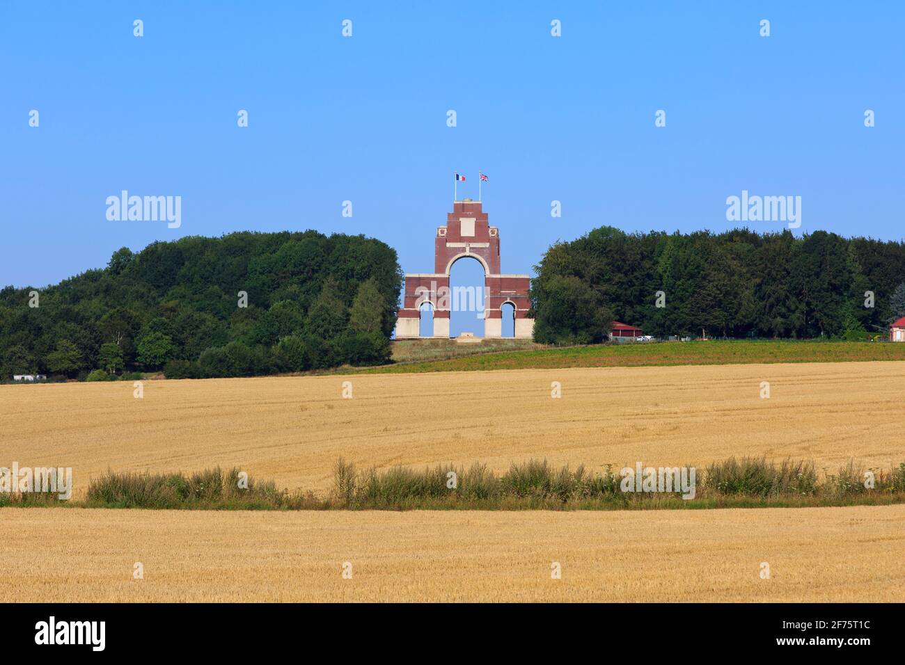 Das Thiepval Memorial für die Vermissten der Somme für die vermissten Soldaten, die in den Schlachten der Somme zwischen 1915-1918 in Thiepval, Frankreich, starben Stockfoto