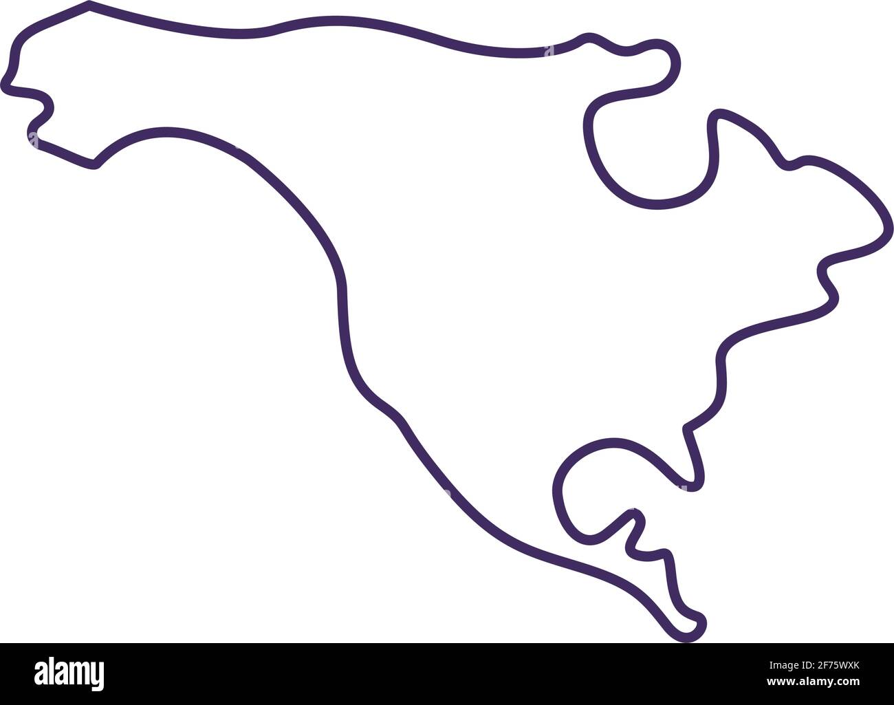 nordamerikanisches RGB-Farbsymbol mit Covid-Variante Stock Vektor