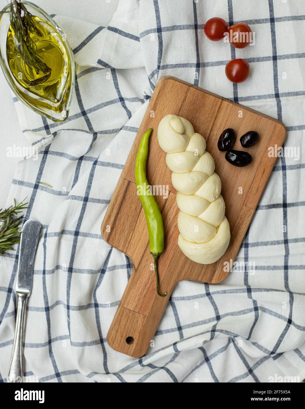 weißer Käse Stockfoto