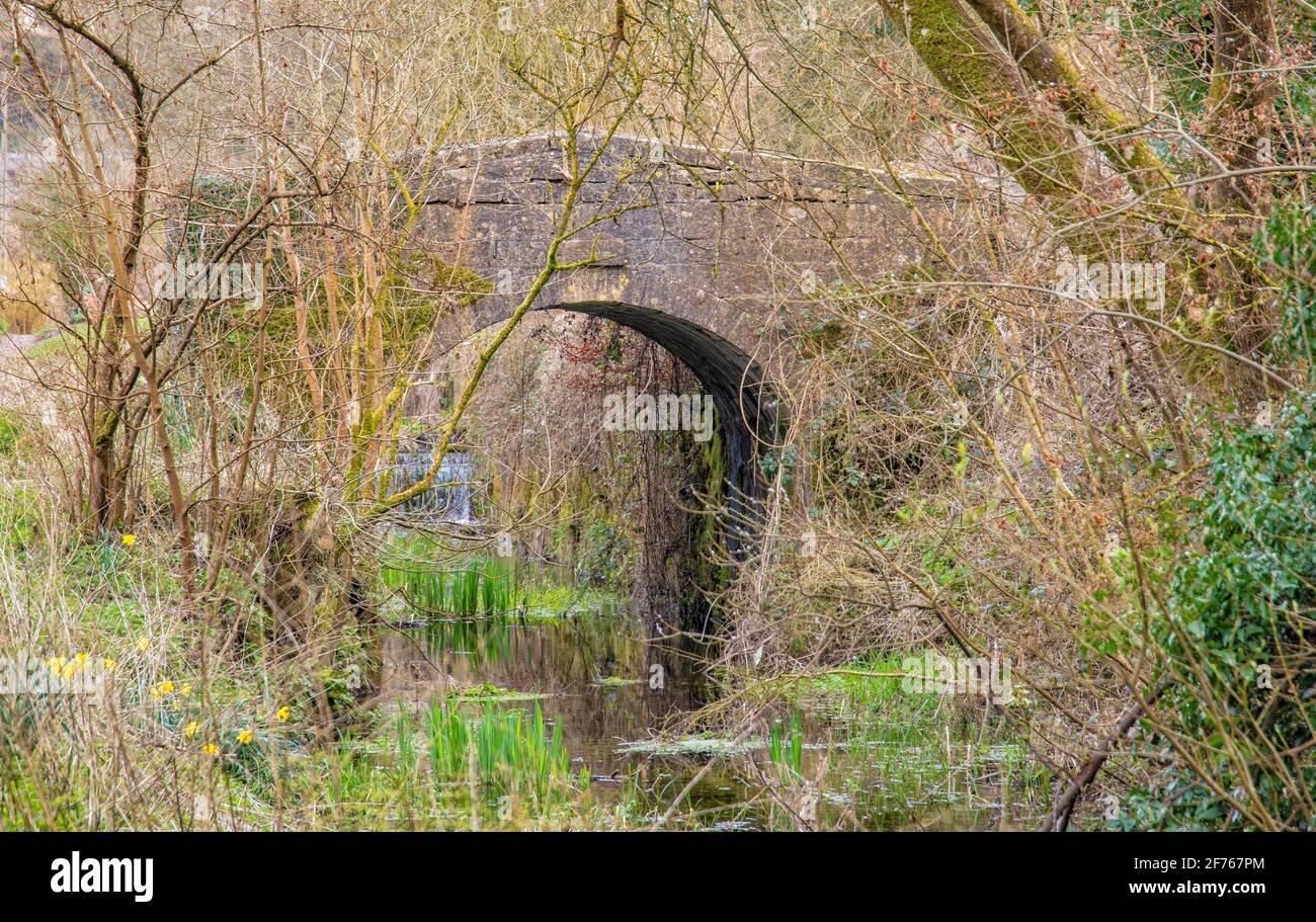 Clowes-Brücke über den Severn-Thames-Kanal in Chalford, Stroud, Goucestershire, Cotswolds, Großbritannien Stockfoto