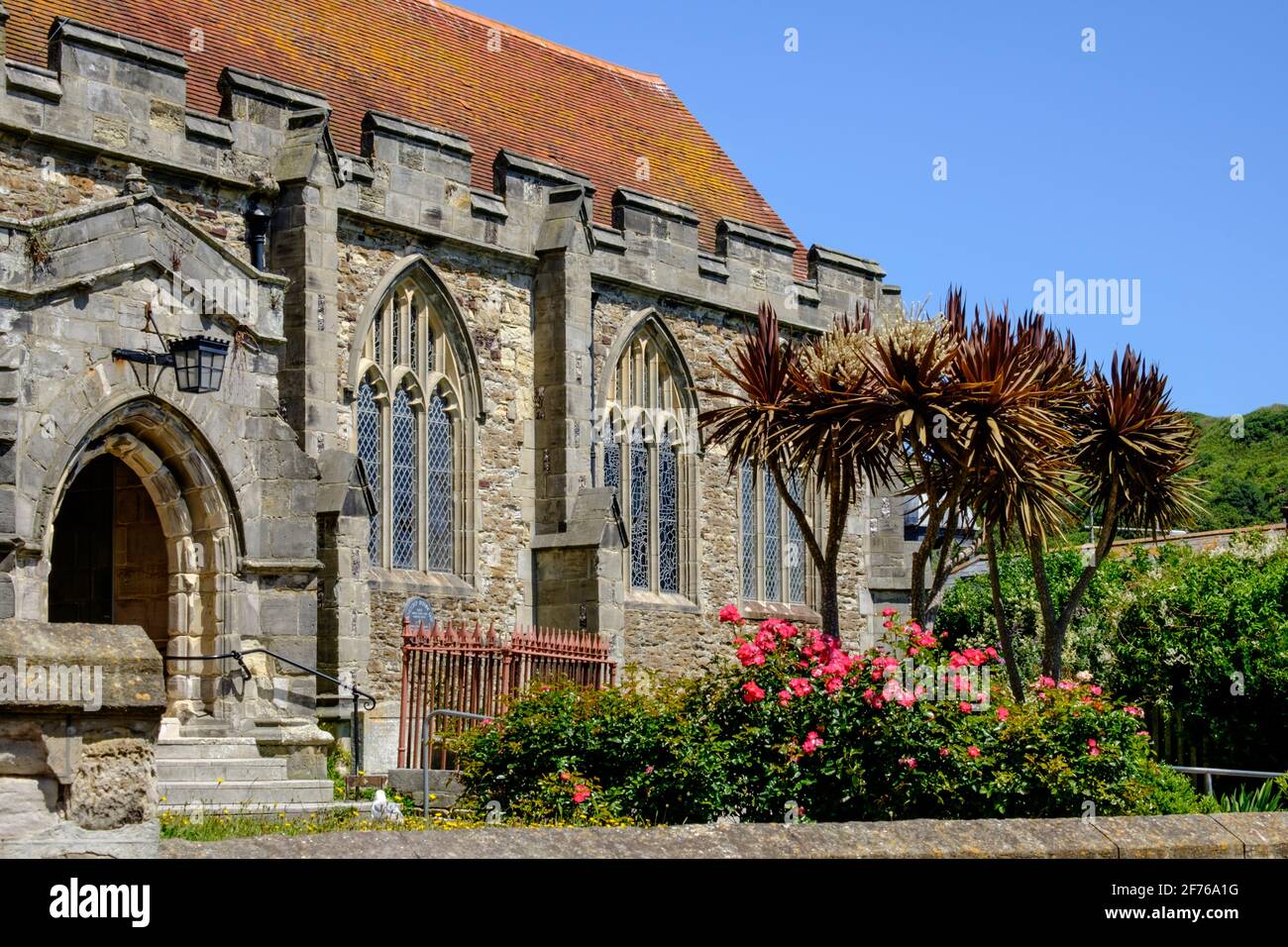 Staycation Idee. Grade II* gelistet, mittelalterlich, St. Clement Church in Hastings, East Sussex, Südostengland. Stockfoto