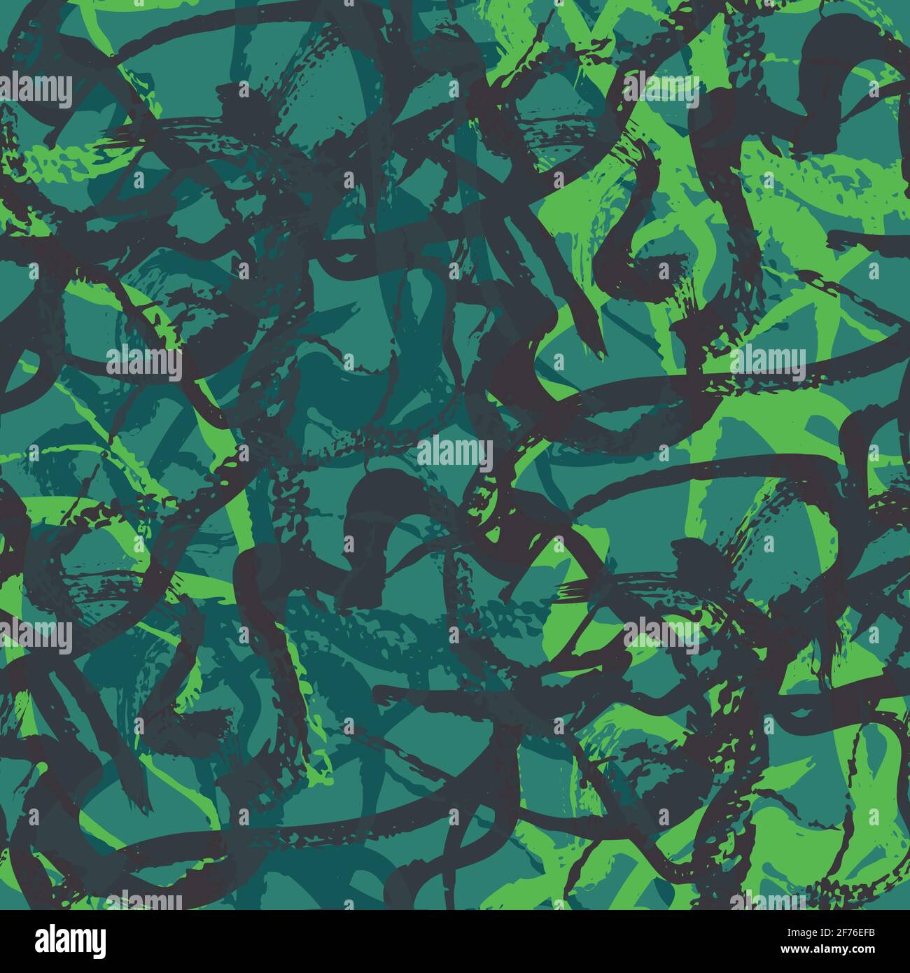 Vektor Malachit grün Papier Marmorierung Effekt nahtlose Muster Hintergrund. Hintergrund von gestreift, bunt gemischt wirbelt flüssige Farbe. Abstrakte Kunst Stock Vektor