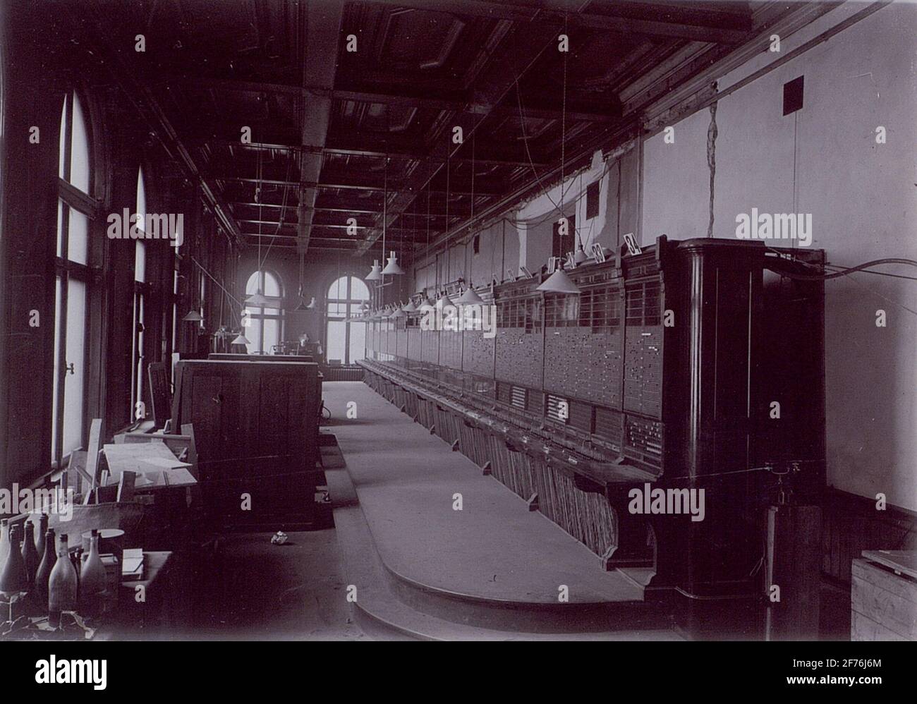 Malmö alte Telefonstation um 1910. Stockfoto