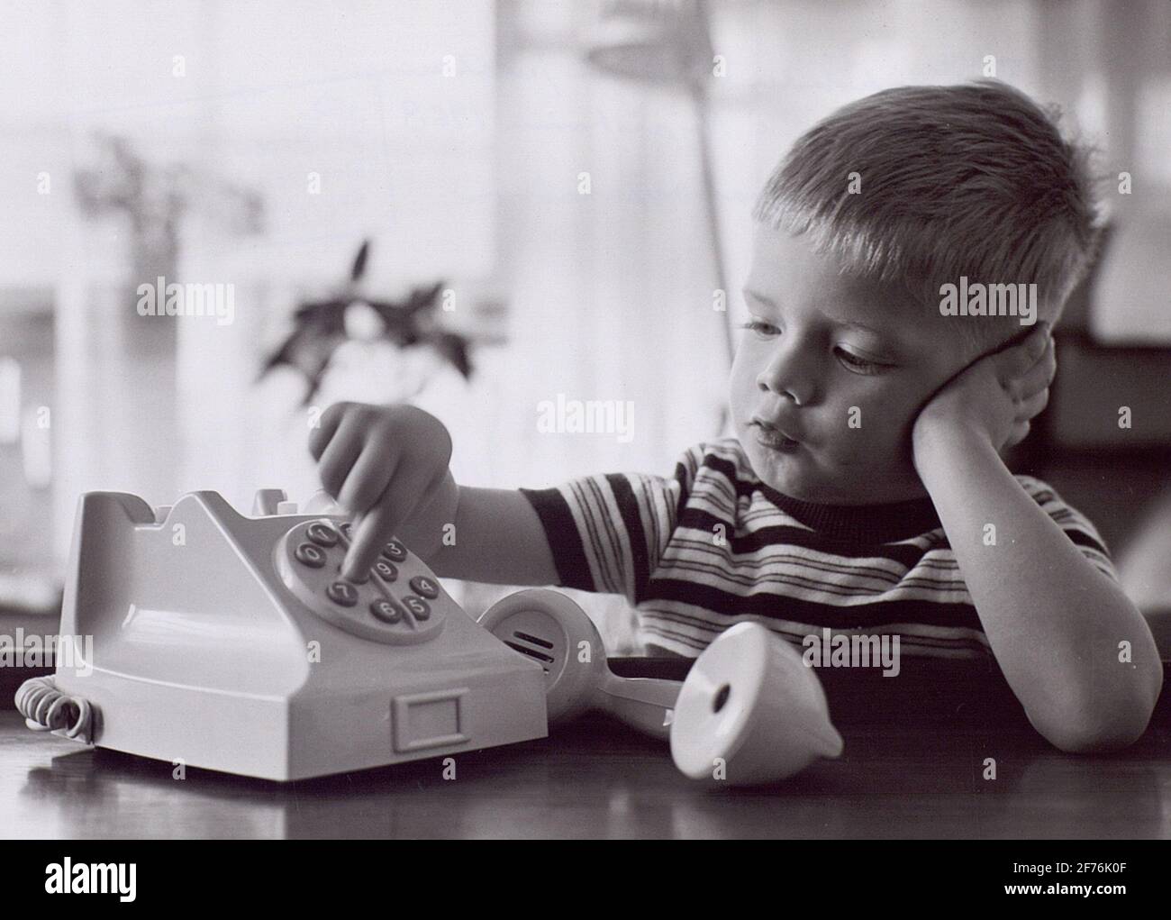 Die Telekommunikationswerkstatt in Nynäshamn. 50. Jahrestag. Neue Tastatur. Stockfoto