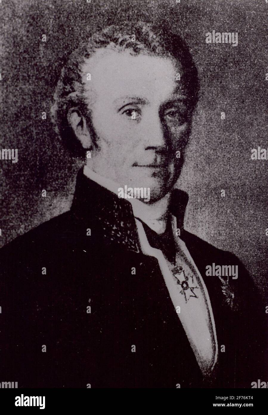 Abraham Niclas Edelcrantz, der Clewberg hieß, bevor er am 29. Juli 1754 in Turku verabreicht wurde. Hund in Stockholm im Jahr 1921. Konstruierte seinen ersten optischen Telegrafen 1974. Stockfoto