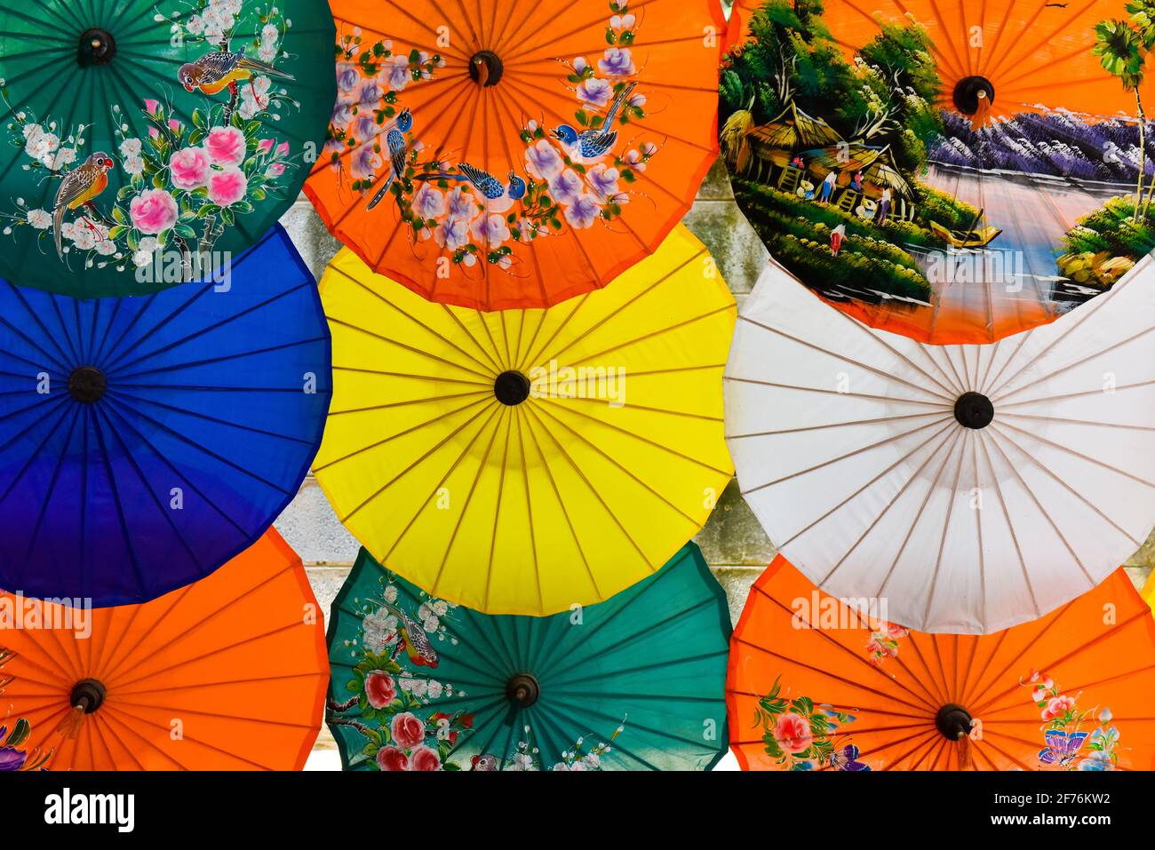 Papierschirme, Chiang Mai, Thailand Stockfoto