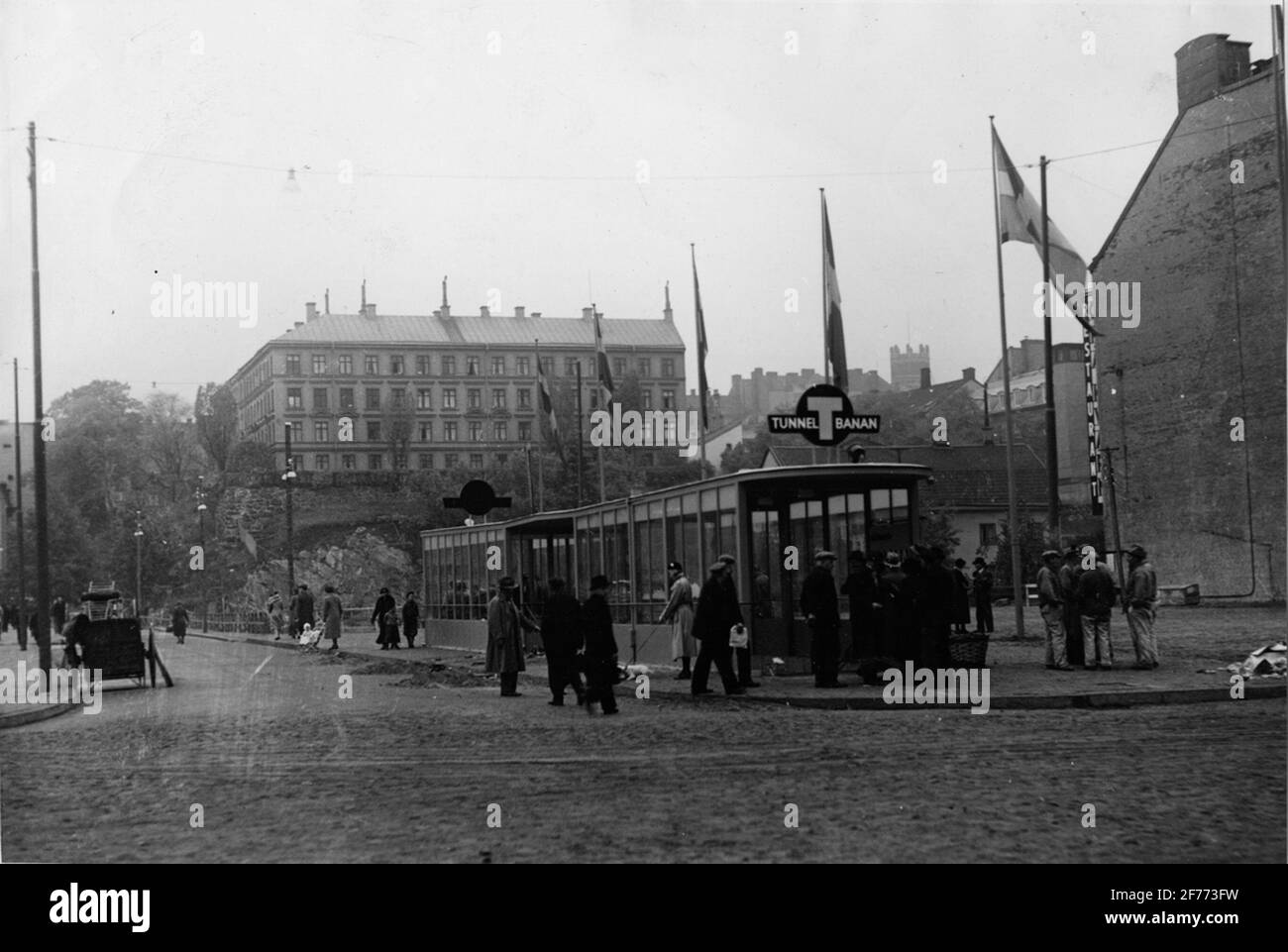 Die U-Bahn-Einbruch am südlichen Bantorget in Stockholm. Stockfoto
