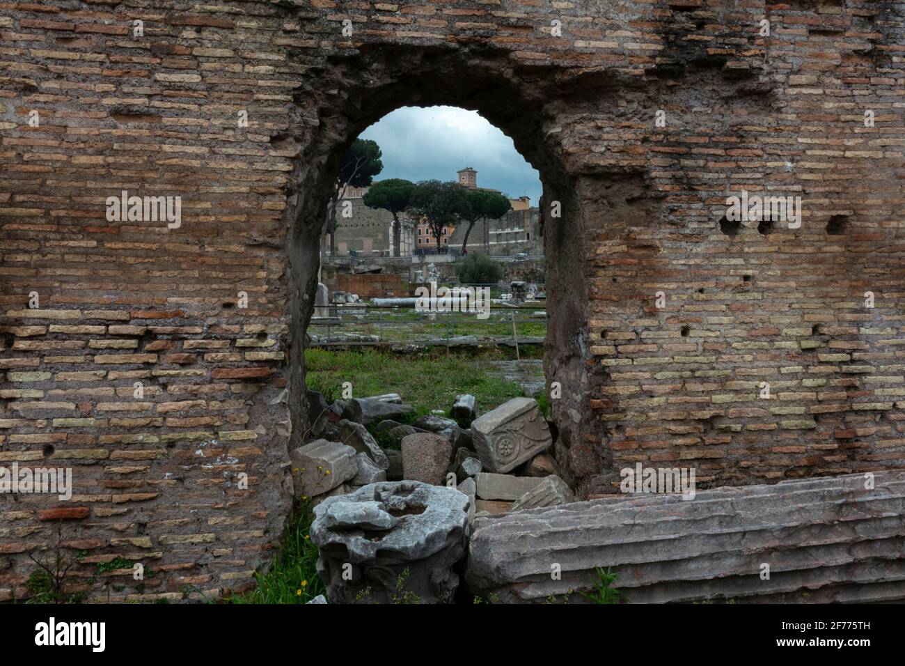 Rom, Italien. Uralte Ruinen Stockfoto