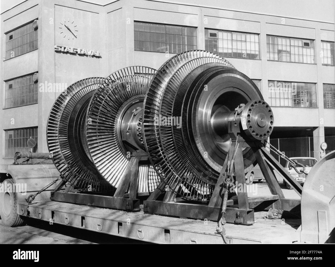 Eine Hälfte an Axial Skov Electricity System an Vattenfalls Atomturbine für Marvikens Atomkraftwerk. Stockfoto