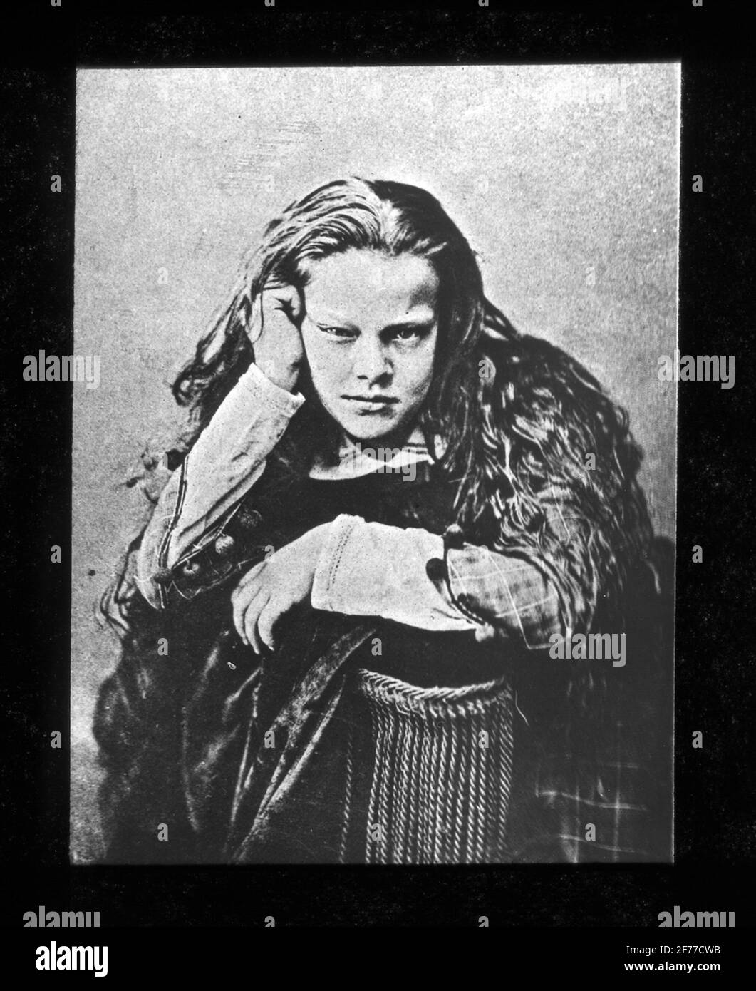 Skiopticon-Bild aus der Abteilung für Fotografie am Royal Institute of Technology. Verwendung durch Professor Helmer Bäckström als Vorlesungsmaterial. Bäckström war von 1948 bis 1958 Schwedens erster Professor für Fotografie am Royal Institute of Technology in Stockholm.Lichtdruck von TessieA du Molay U Marchel, 1867. Stockfoto