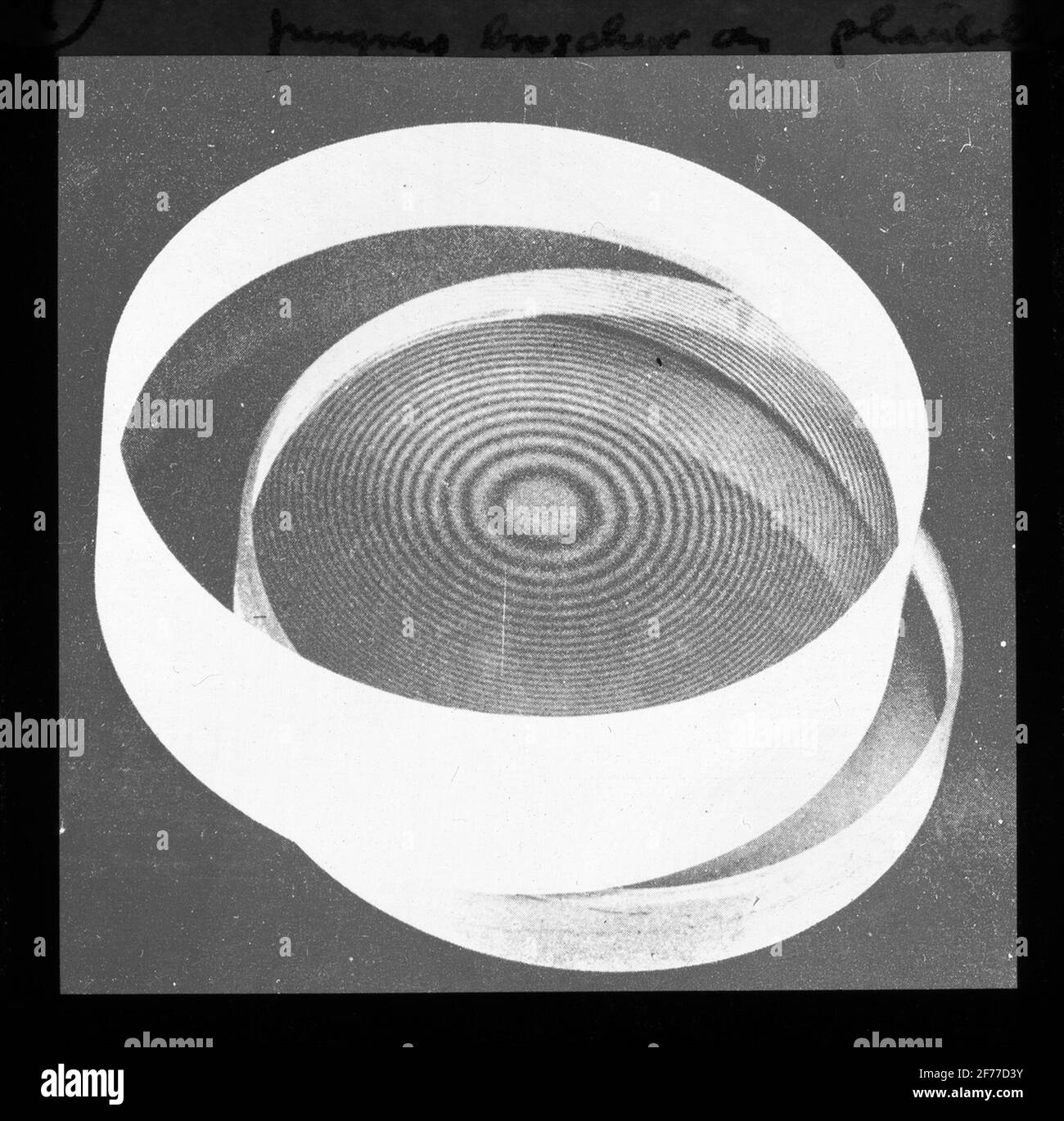 Skiopticon-Bild aus der Abteilung für Fotografie am Royal Institute of Technology. Verwendung durch Professor Helmer Bäckström als Vorlesungsmaterial. Stockfoto