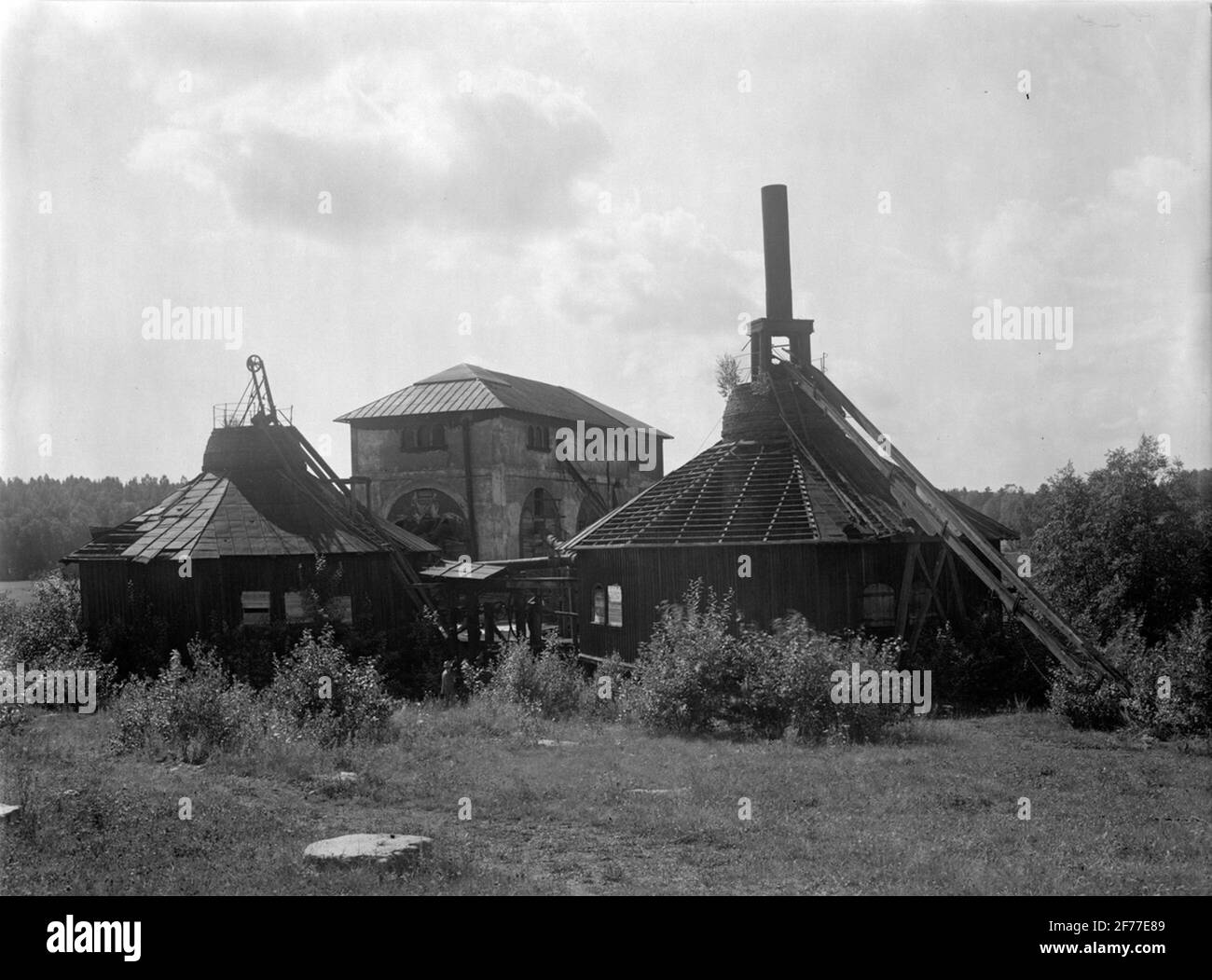 Masugn und Bessemerverk. Die Rost Öfen. Von Westmans Bau. Stockfoto