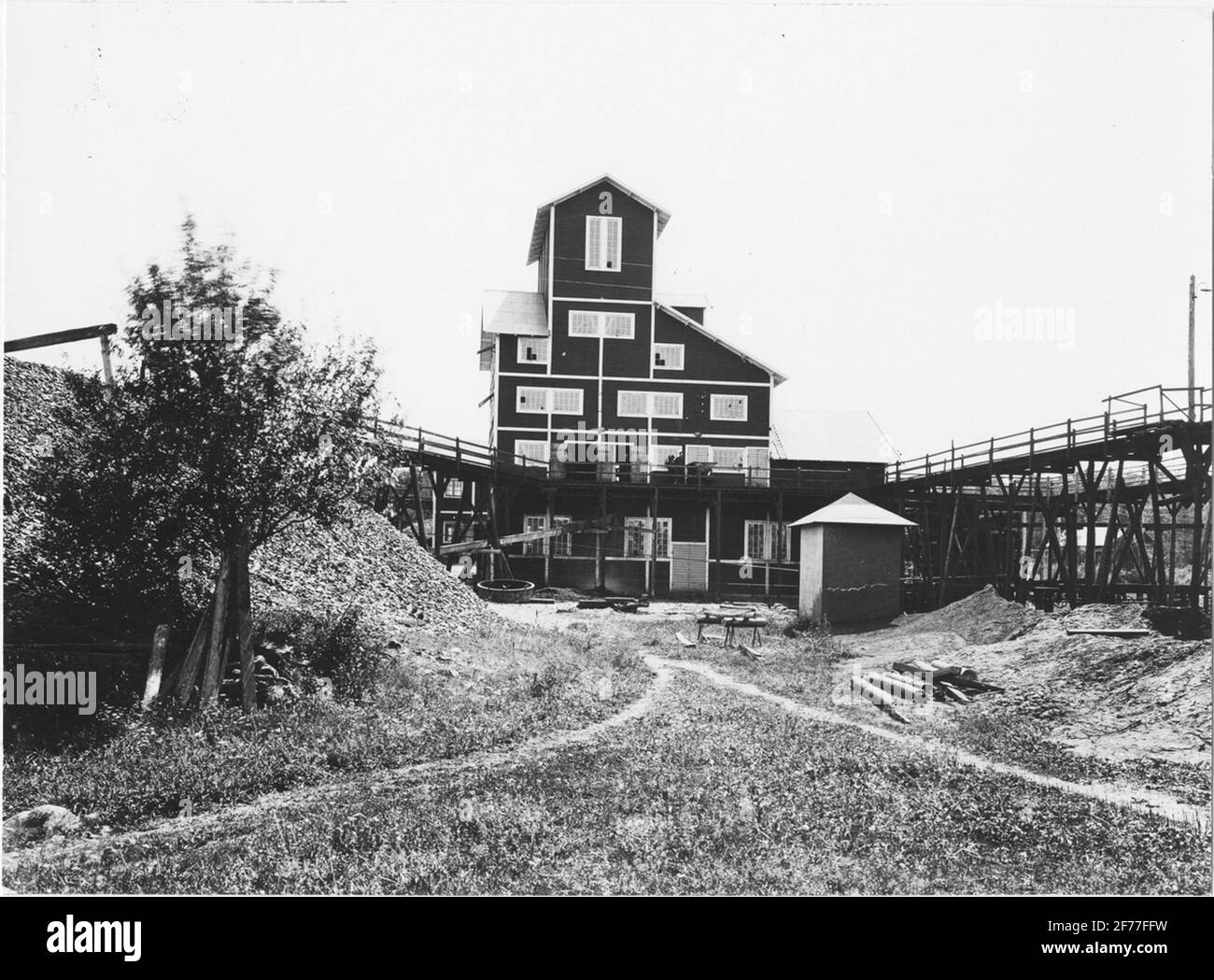 Die Anreicherungsanlage in Klacka-Lerberg, Västmanland. Stockfoto