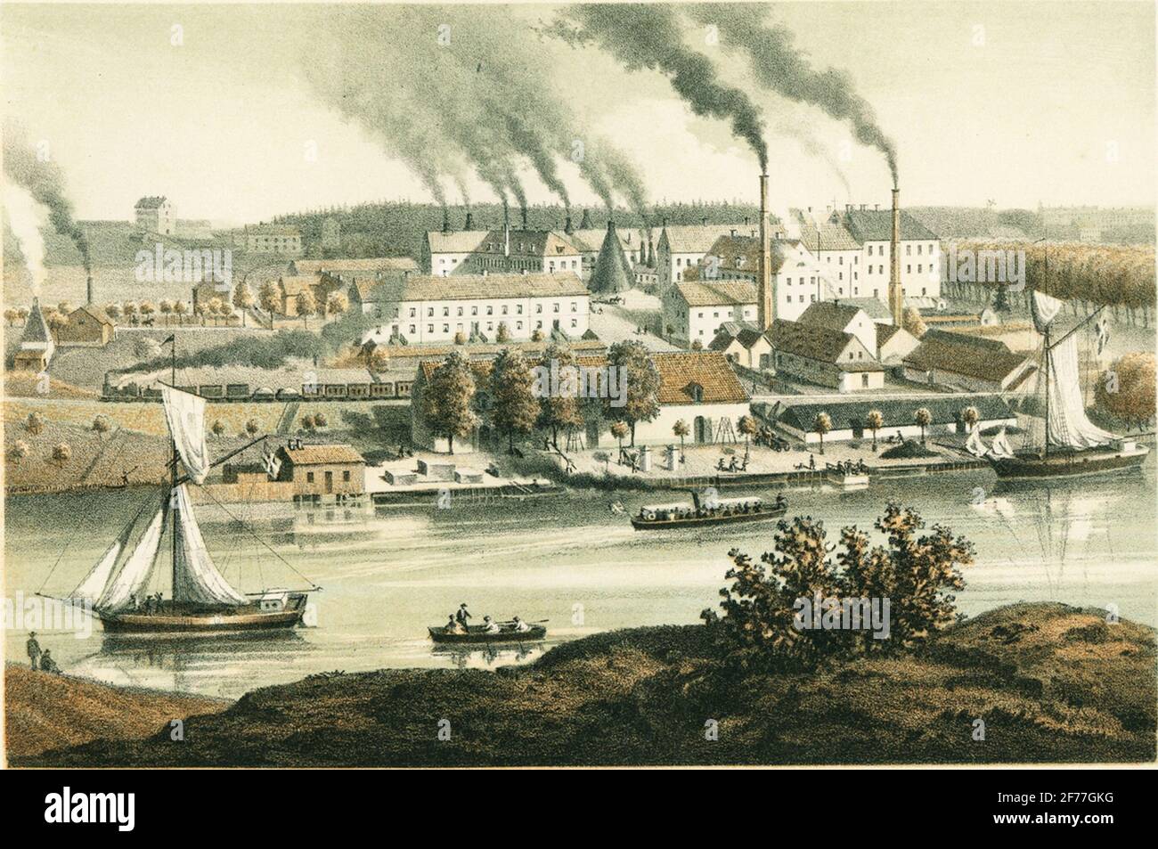 Die Porzellanfabrik von Rörstrand in Stockholm. Stockfoto