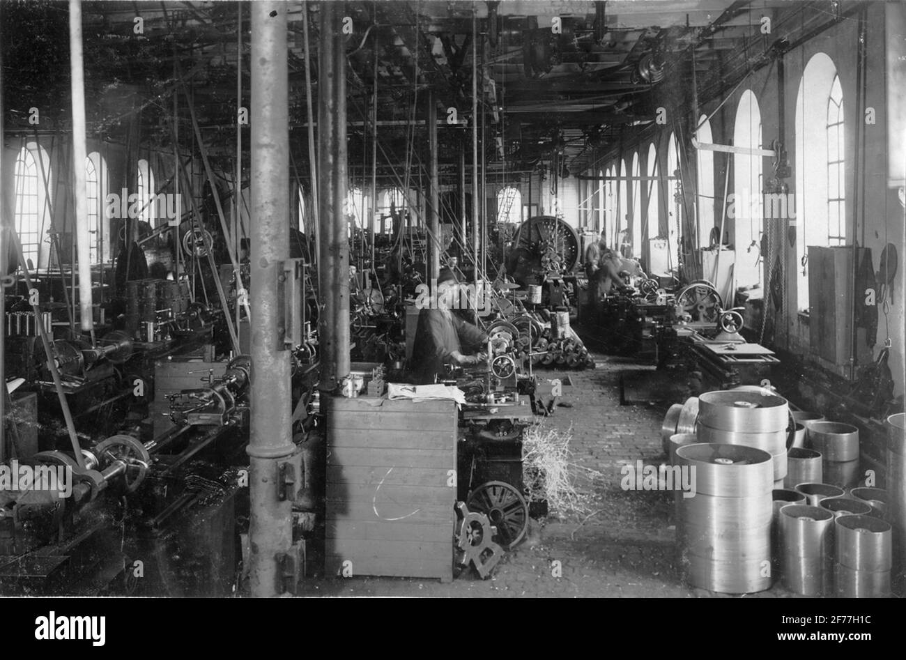 Turner-Workshop bei ab Hässleholms Workshops, 1917. Stockfoto