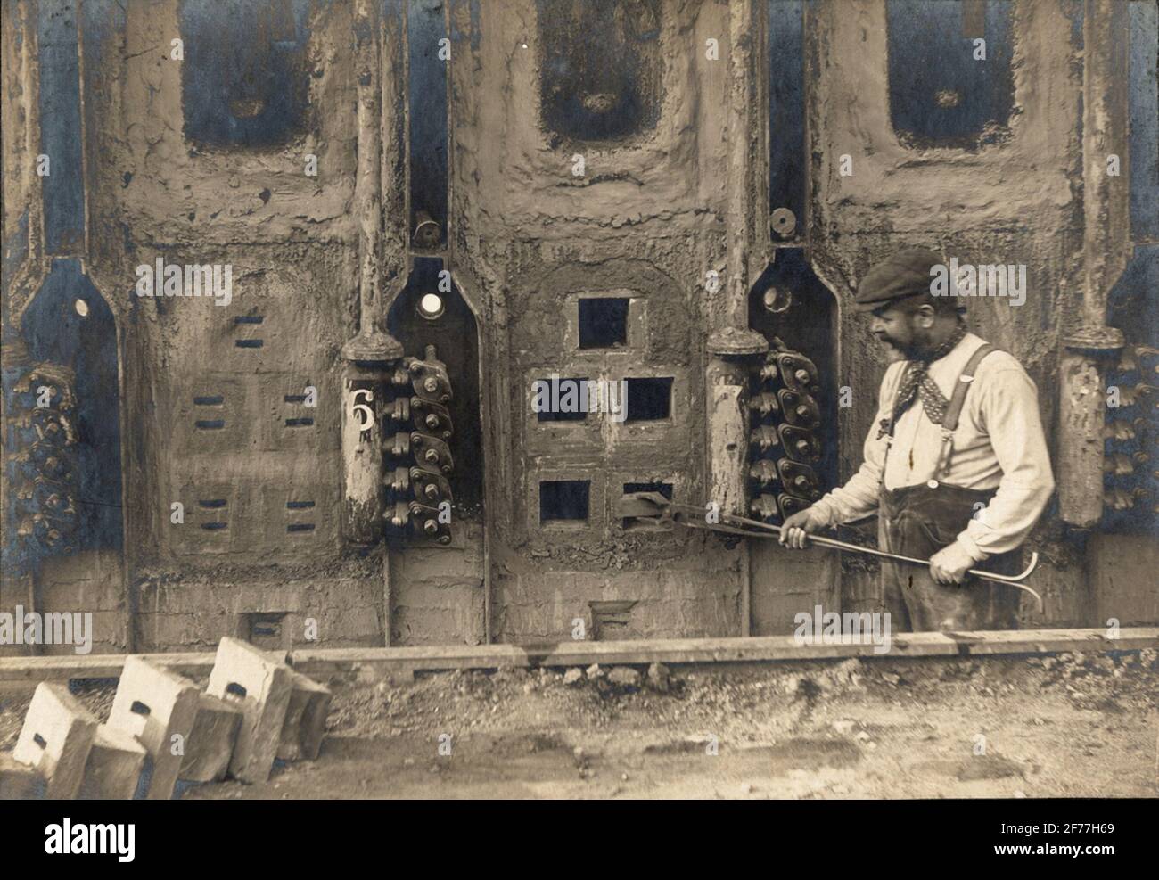 Koking Ankunft in Leeds, England um 1930. Stockfoto