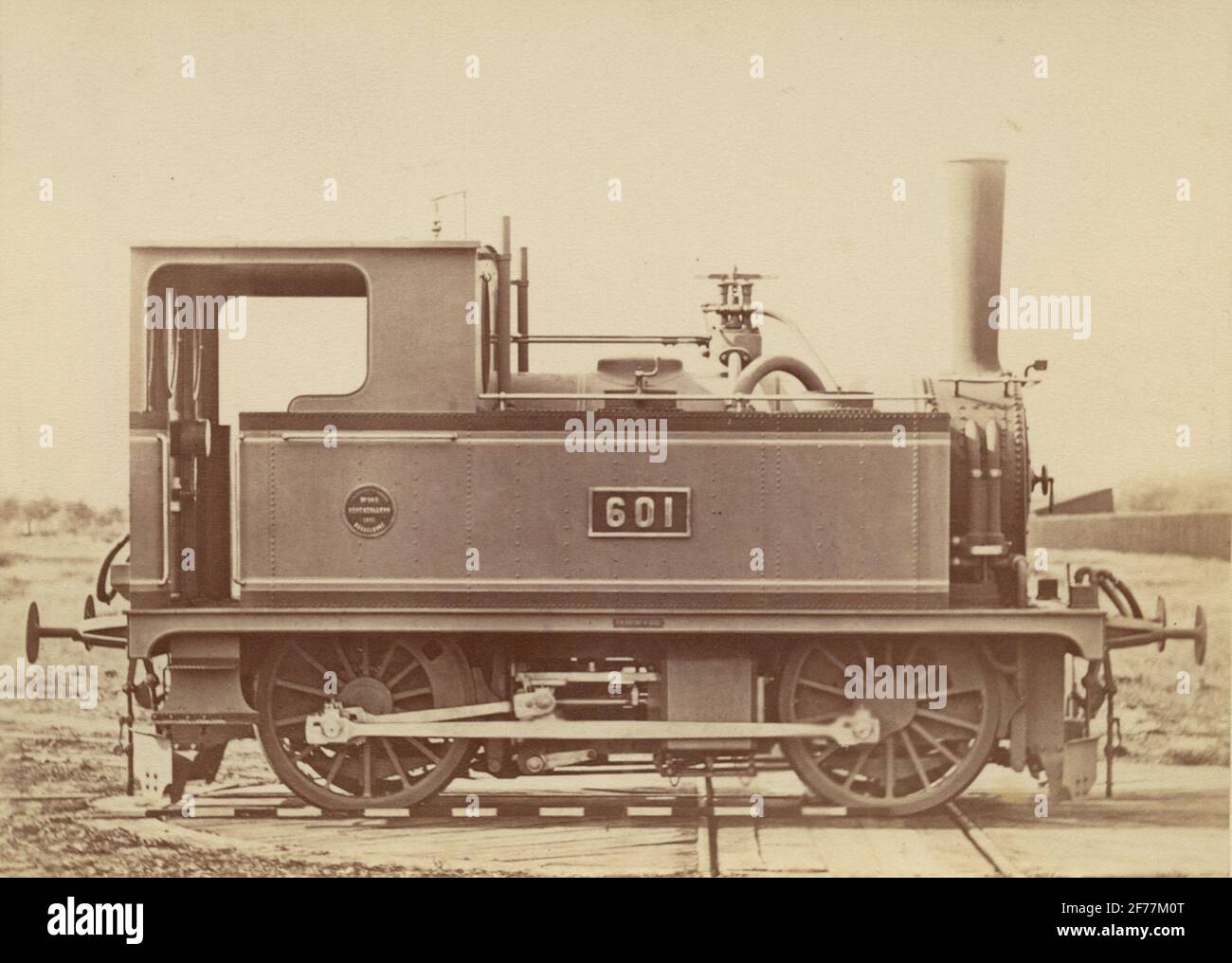 Lokomotive 601. 'Tender Locomotive Tender Locomotive für die Berliner Stadtbahn'. Patent Nr. 8509. Stockfoto