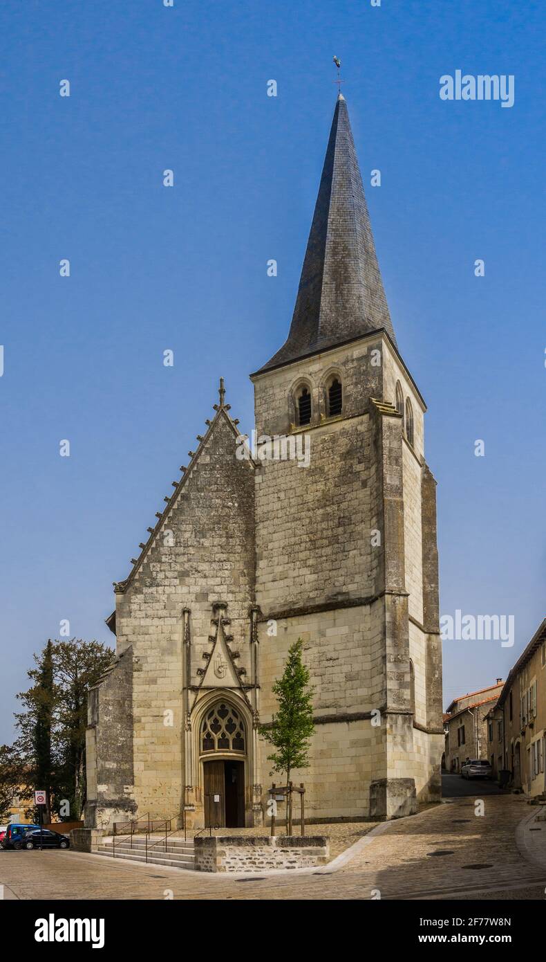 Kirche Saint-Pierre und Saint-Paul, Dissay, Vienne (86), Frankreich. Stockfoto