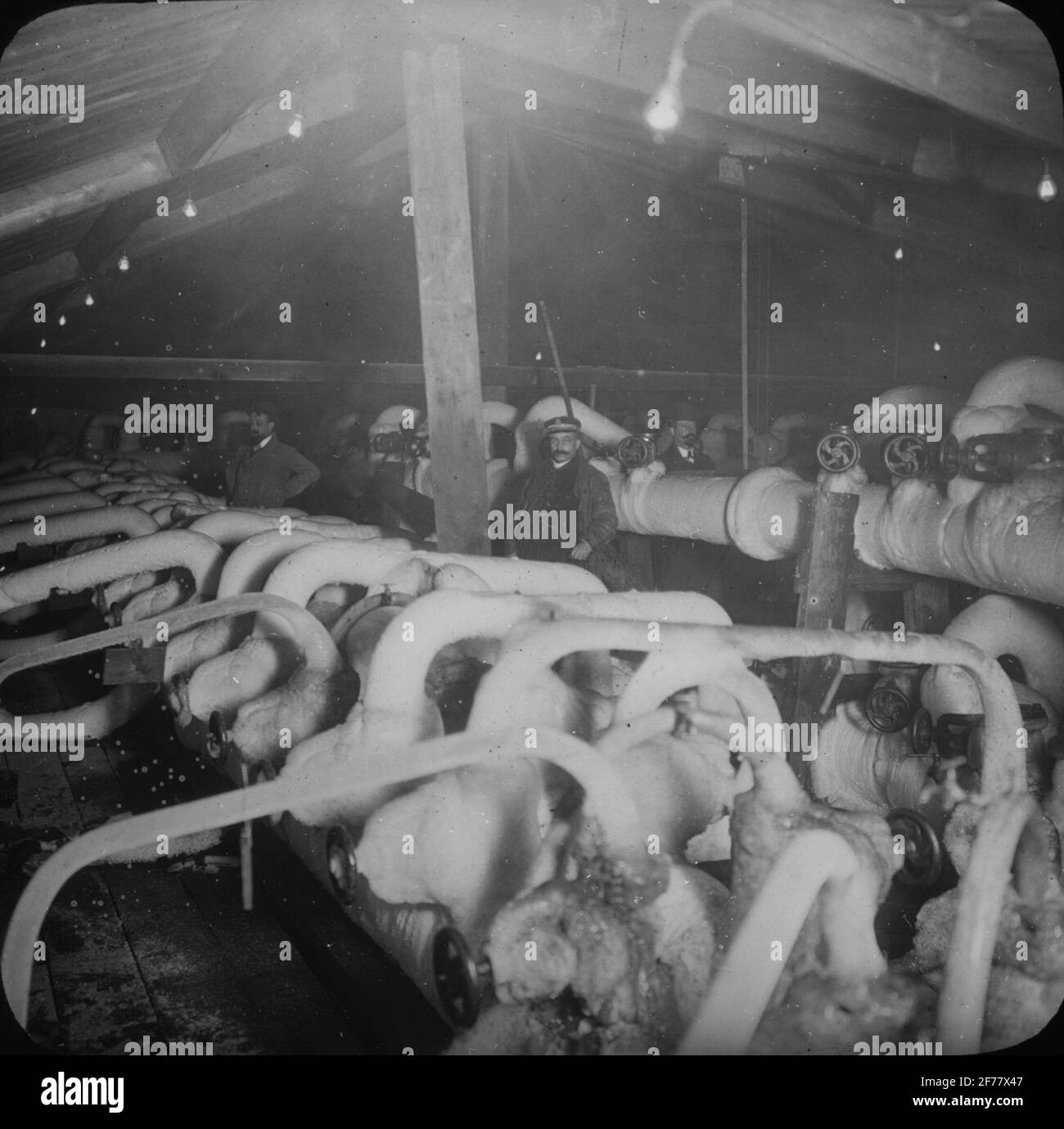 Der Bau der U-Bahn in Paris 1899-1911. „Le Métro de Paris“. Stockfoto