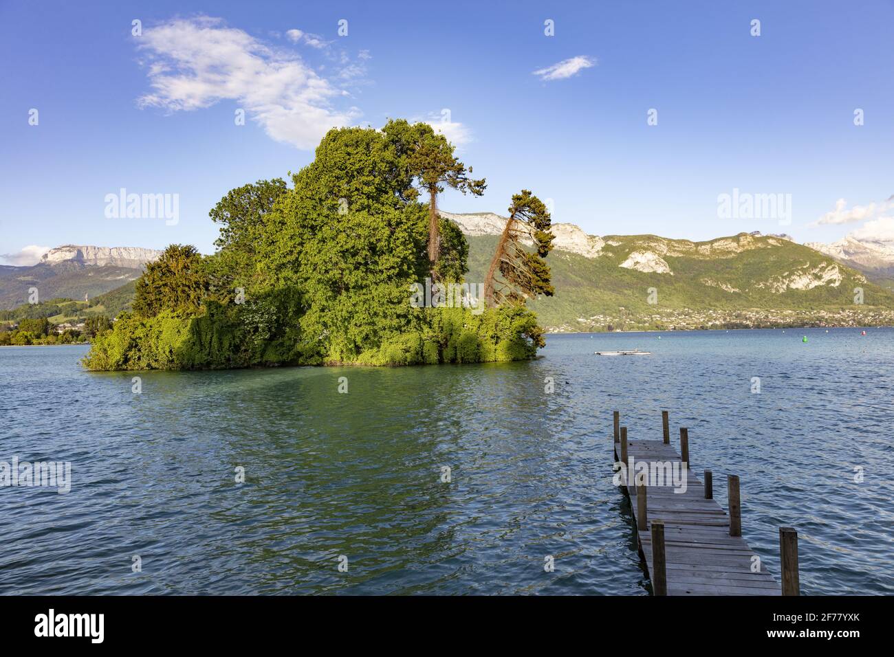 Frankreich, Haute Savoie, Annecy, Lake Annecy, Schwaneninsel Stockfoto