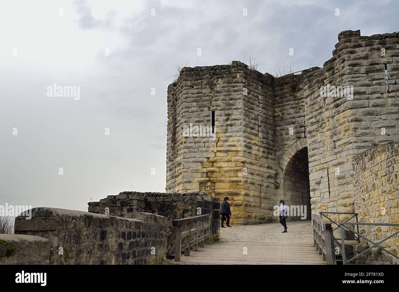 Frankreich, Aisne, Château-Thierry, das Saint-Jean-Tor des alten Schlosses Stockfoto