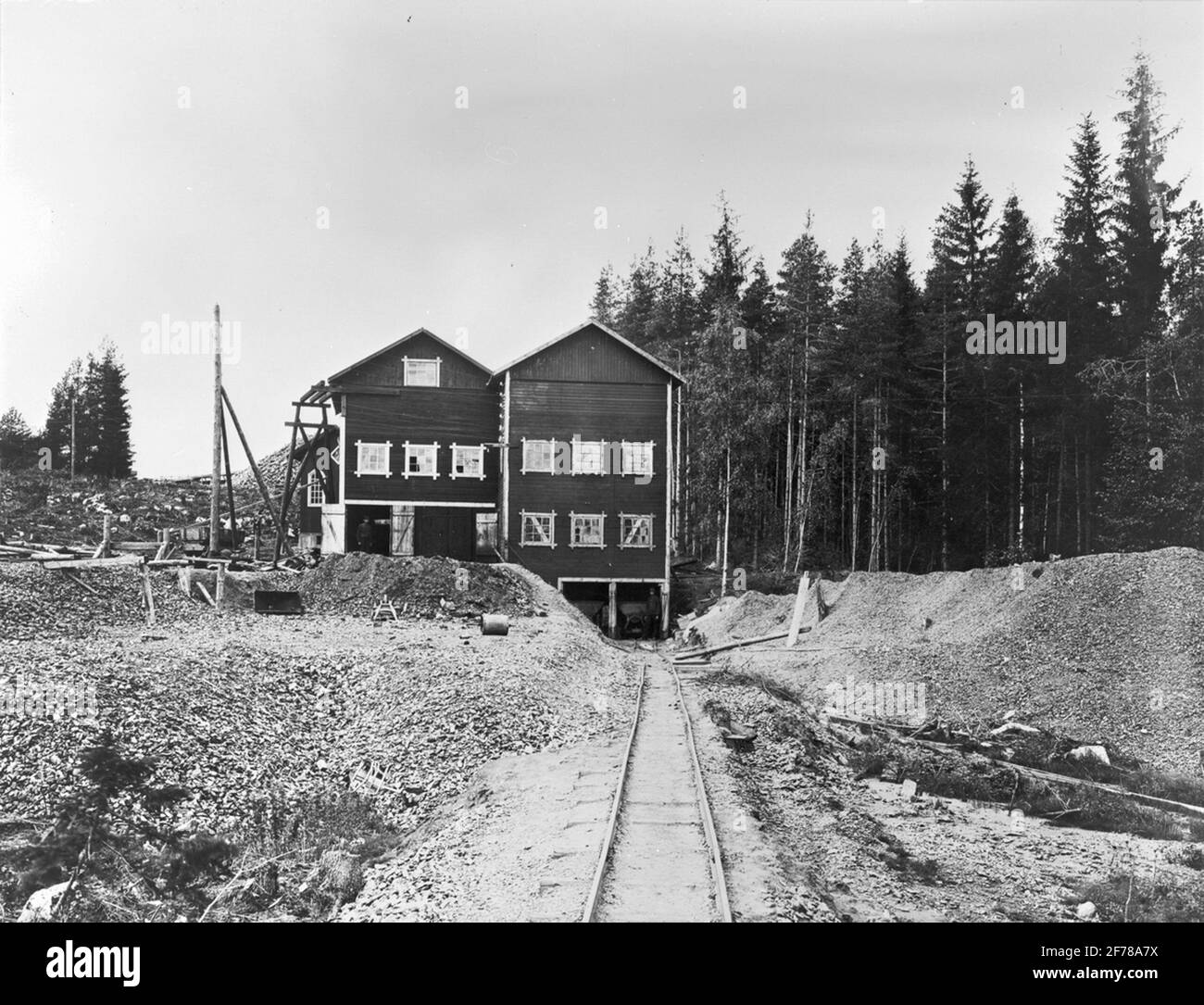 Die Anreicherungsanlage in der Mine Timansberg. Stockfoto