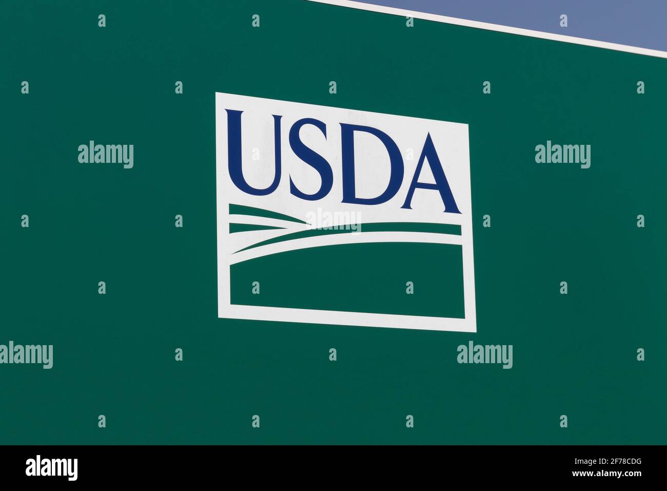 Delphi - ca. April 2021: USDA Service Center. Das US-Landwirtschaftsministerium ist für Gesetze in Bezug auf Land- und Forstwirtschaft sowie Lebensmittel zuständig. Stockfoto