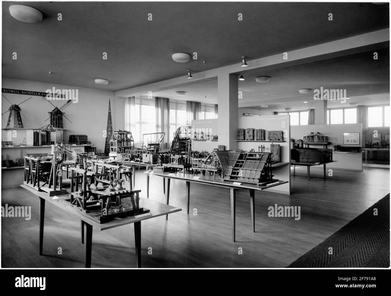 Technisches Museum. Kongl. Die Modellkammer. Stockholm im Jahr 1947. Stockfoto