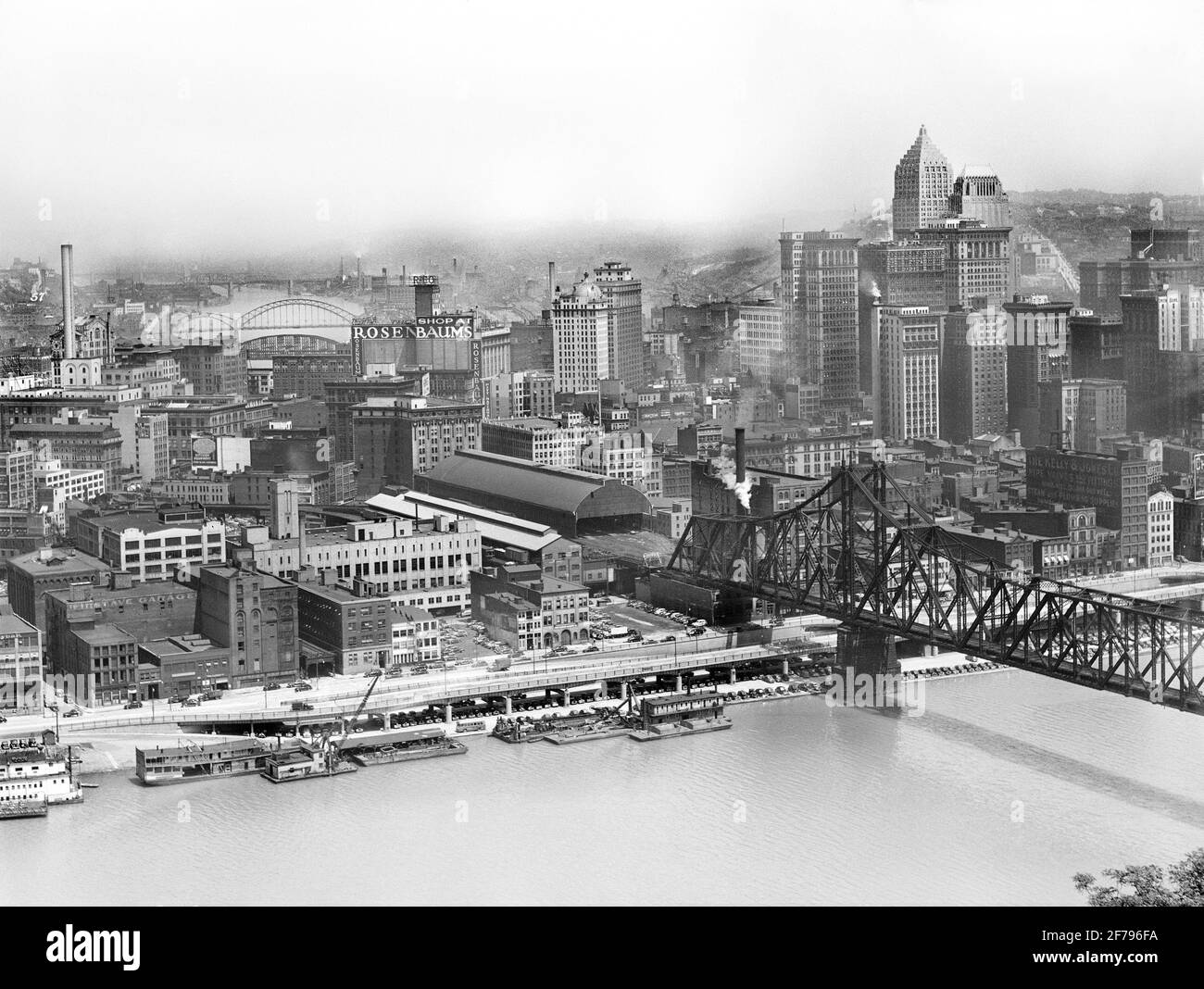 Cityscape, Pittsburgh, Pennsylvania, USA, Marion Post Wolcott, U.S. Farm Security Administration, August 1941 Stockfoto