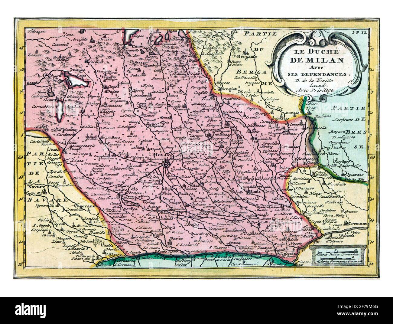 Historische karte von mailand Ausgeschnittene Stockfotos und bilder