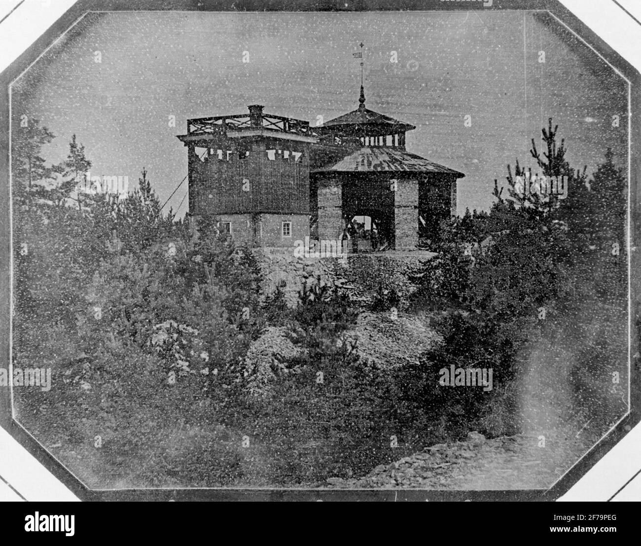 Daguerreotyp. Flechten über den Schacht von Carl XI. Aus dem Süden. Das Foto vor dem Aufkommen der Dampfmaschine. Stockfoto