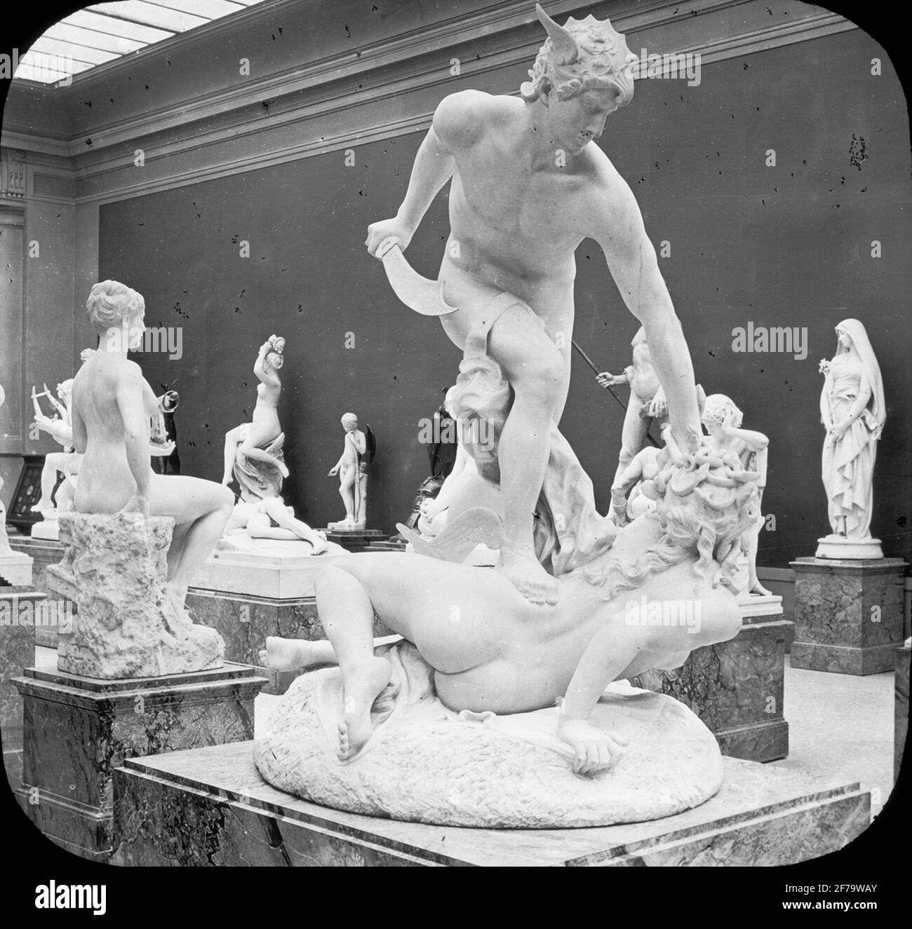 Lichtbild, Fotografie von Skulpturen, Louvre, Paris. Stockfoto