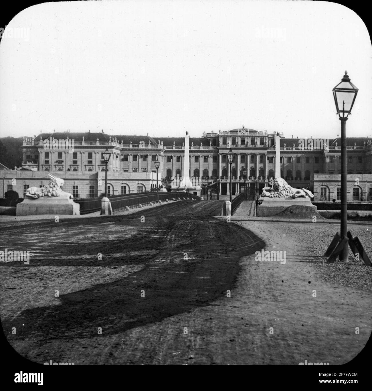 SkiOptikon Bilder mit Motiv vom Schloss Schönbrunn in Wien. Stockfoto