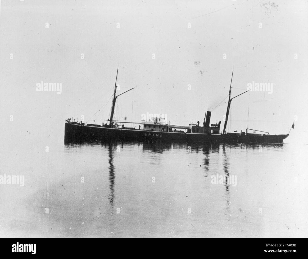 Skiopticone-Bild von A.W. Cronquists Besuch im Ölbezirk Baku im Jahr 1903. Stockfoto