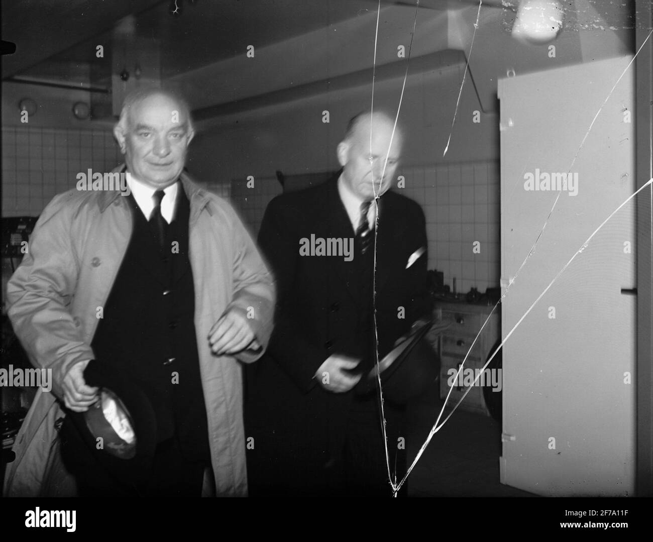 Direktor seine Osterman und Stadtminister per Albin Hansson. >> Stockfoto